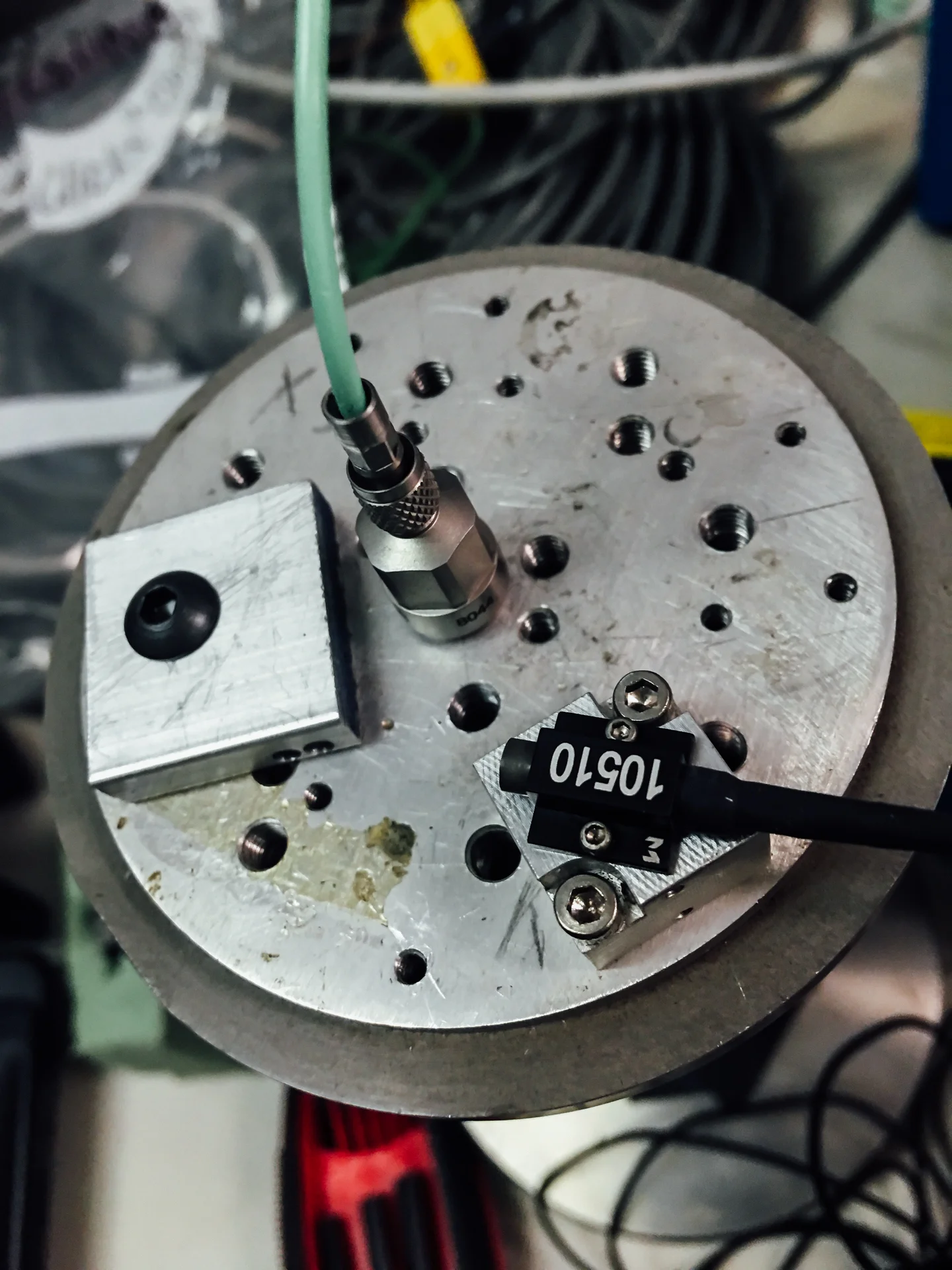 Figure 3b: Drop tower surface for sensor mounting