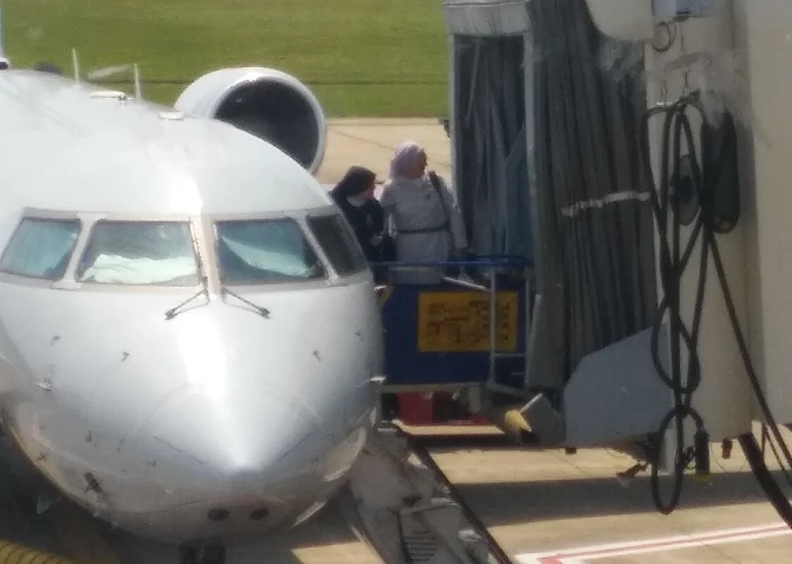 Boarding the plane to Italy!