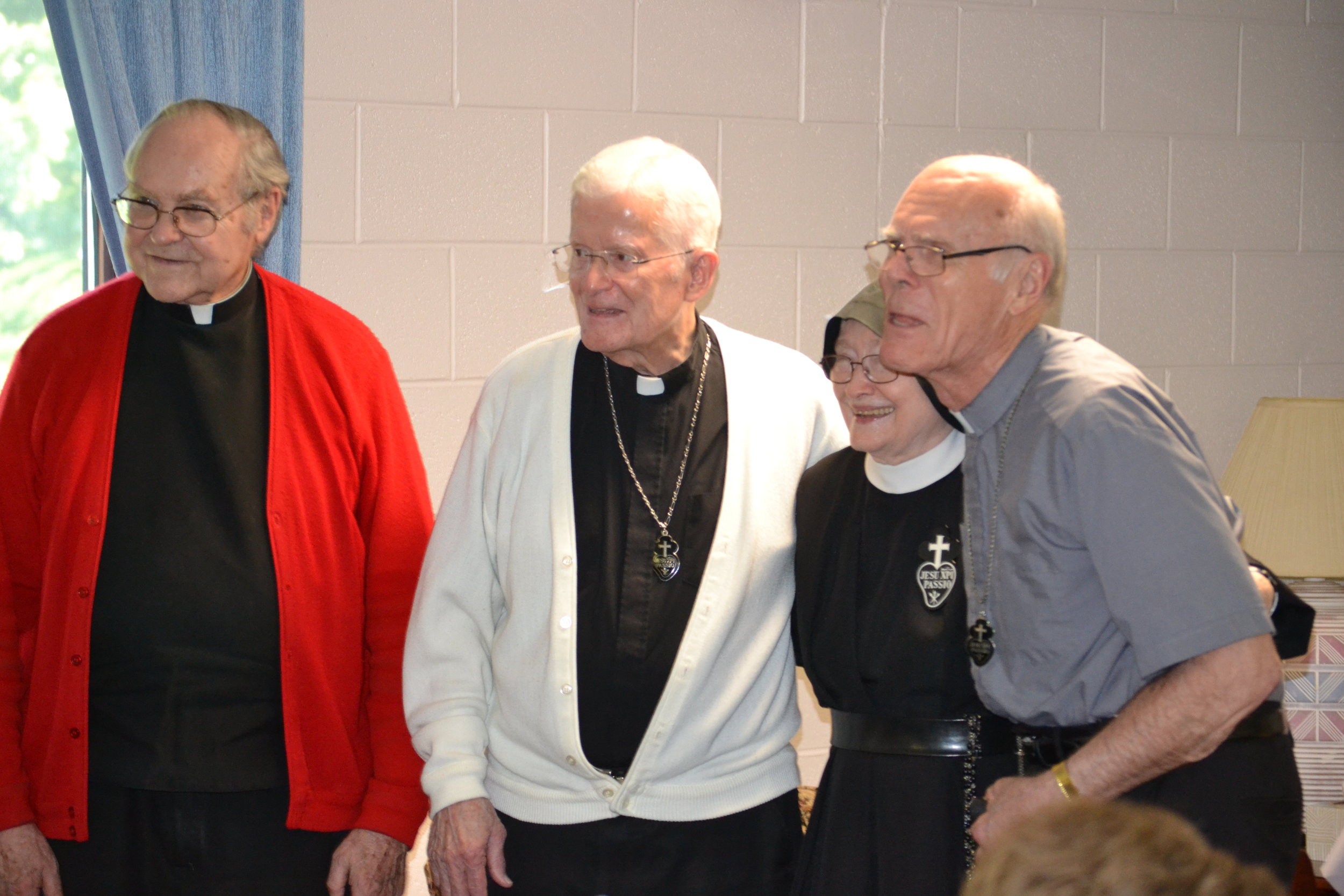 Oblate clergy with Sr. Catherine Marie