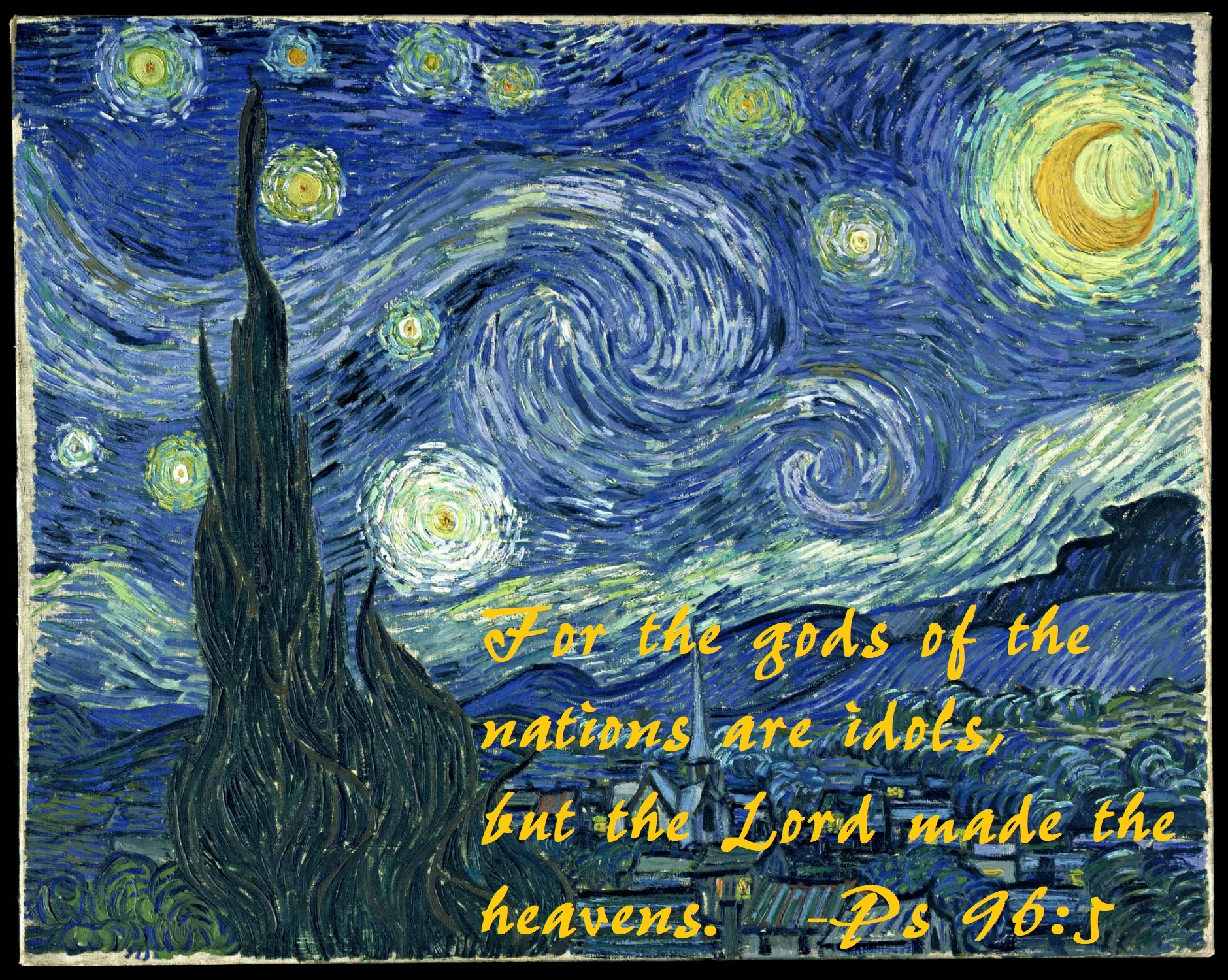 Starry Night by Vincent van Gogh (common domain)