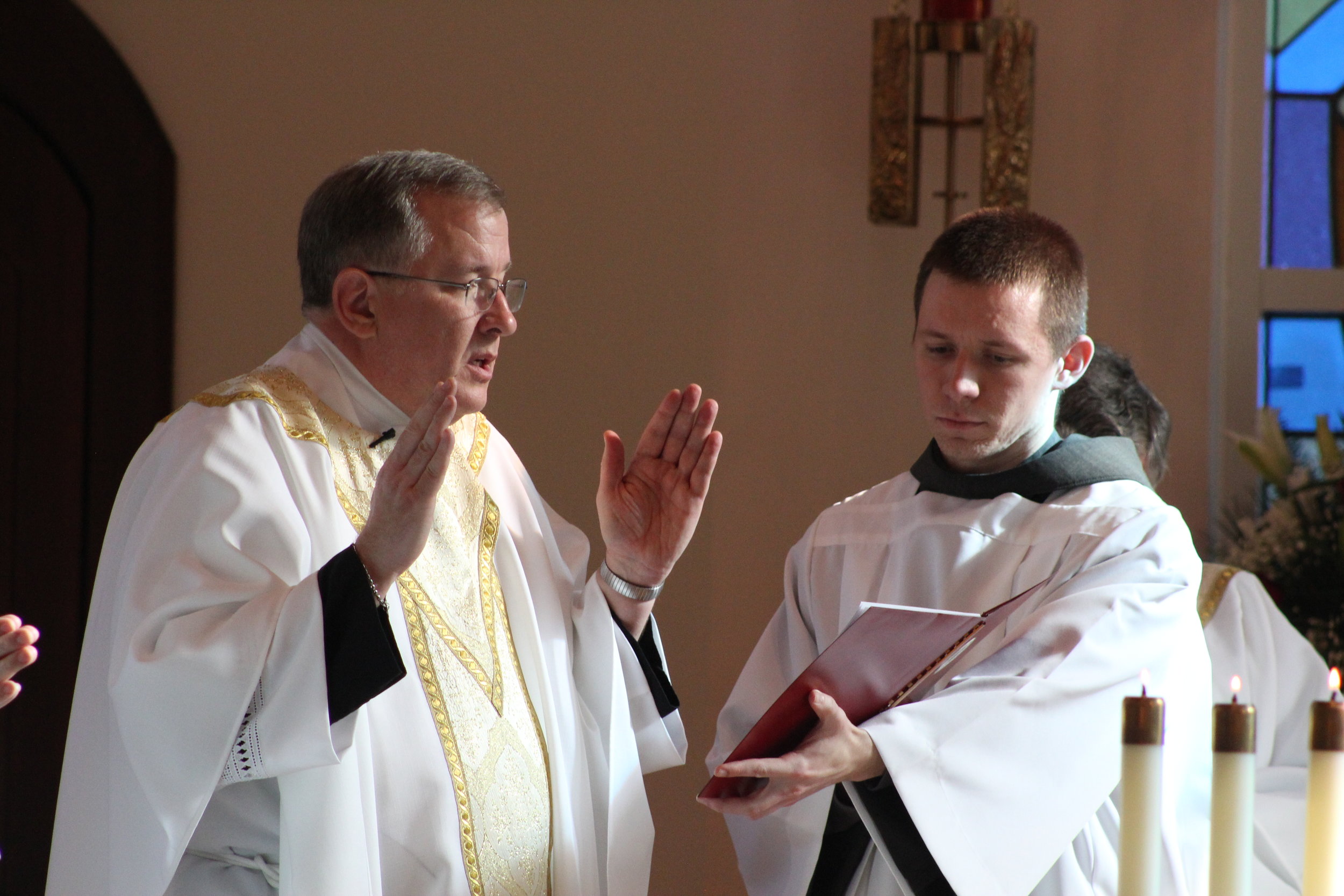  Fr. David Wilton, CPM presided, Friar Emmanuel Wenke, OFM Conv. (brother of our Sr. Frances Marie) assisted as Master of Ceremonies. 