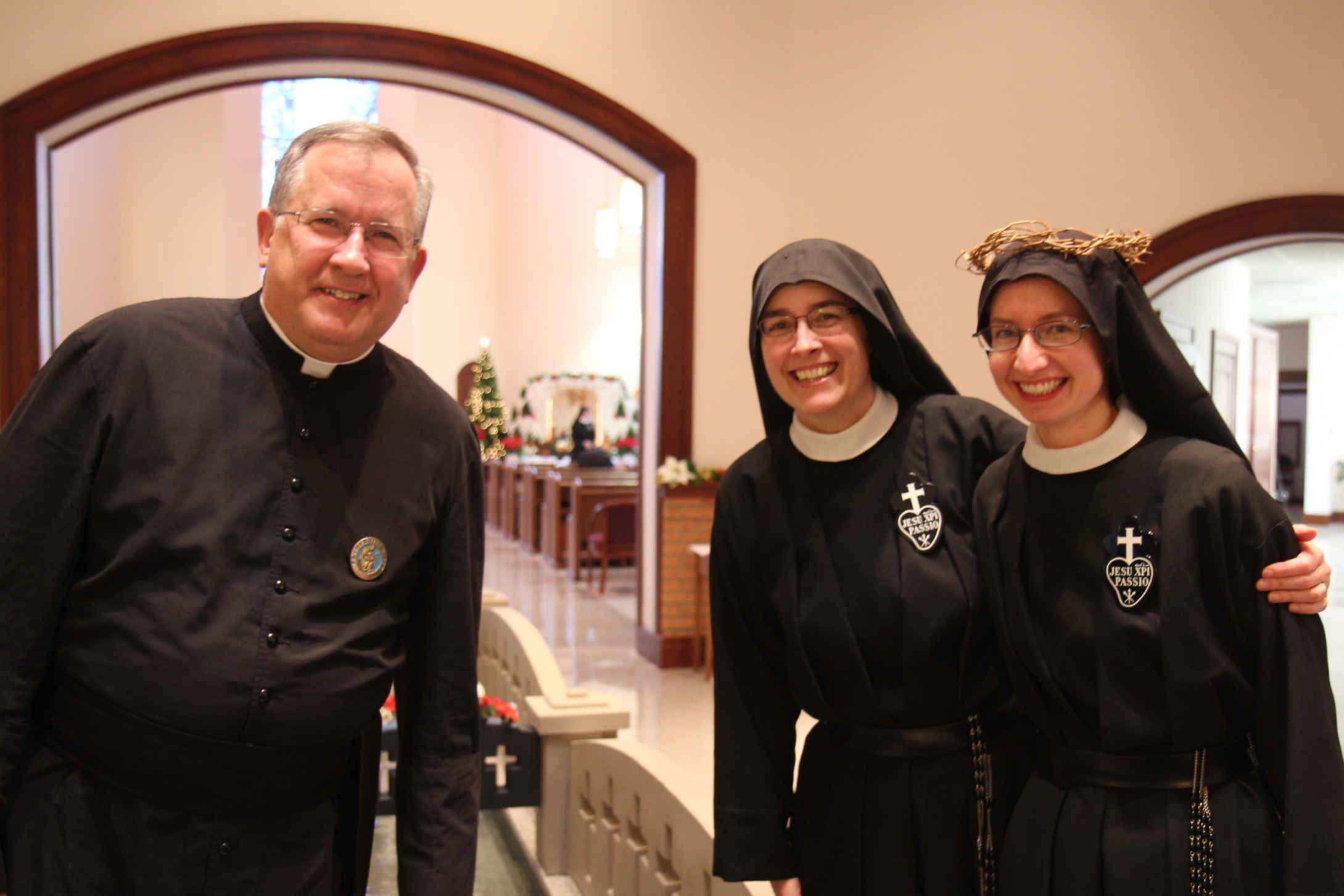  Fr. David Wilton, CPM, Mother John Mary, and Sr. Cecilia Maria after the Mass 