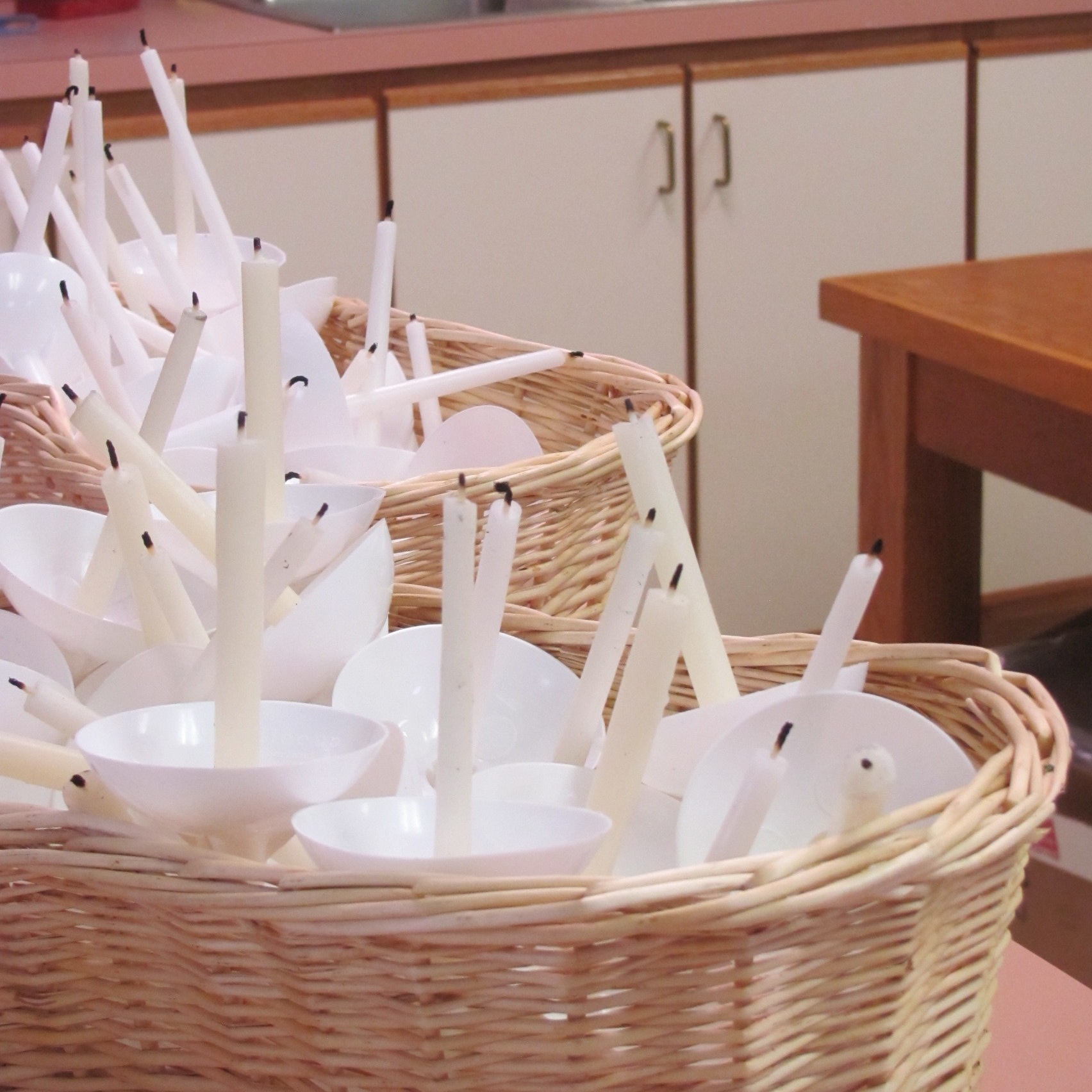  Candles awaiting the Lucenarium at the Easter Vigil tonight. 