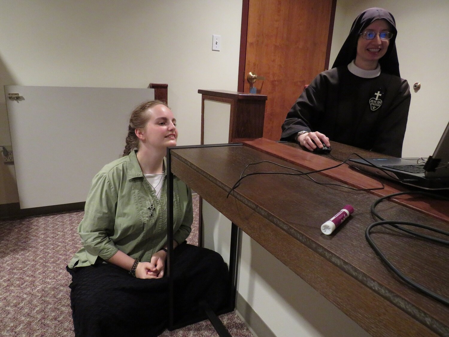  Aspirant Abbey and Sister Cecilia Maria awaiting the answer of our “contestants” 