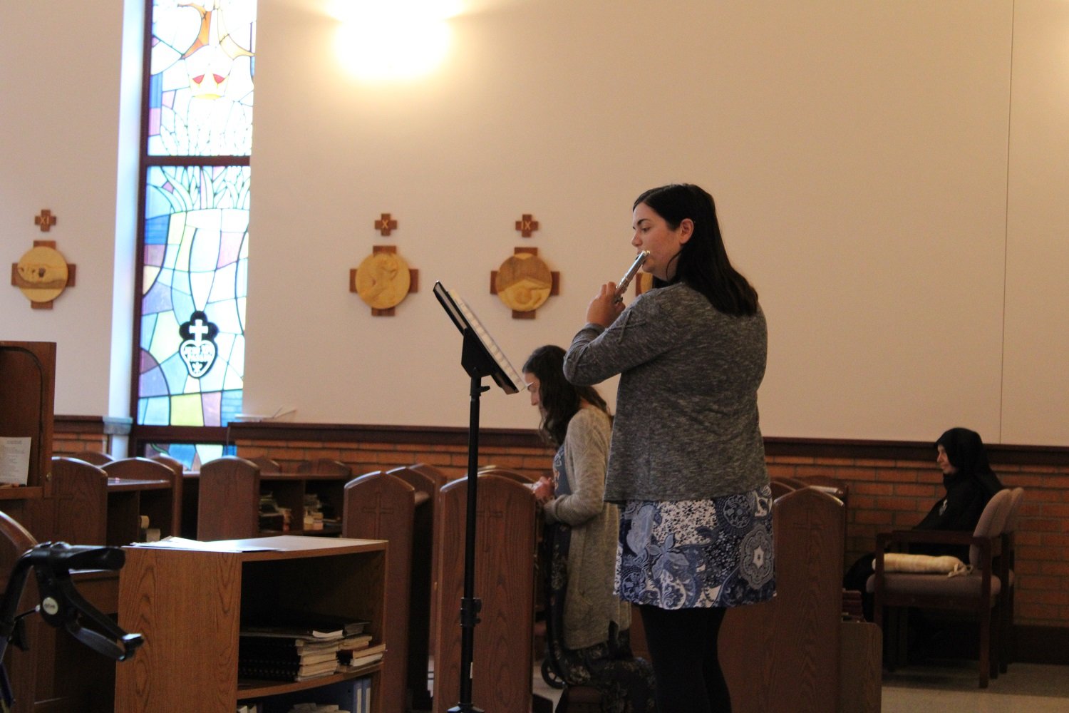  Zoe, the sister of Sr. Miriam Esther, provided a beautiful flute prelude and also accompanied some of the hymns for Mass 