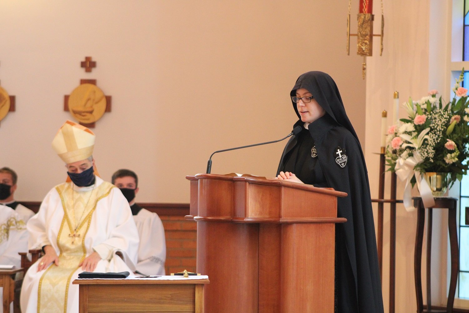  Sr. Maria Faustina, CP, read the First Reading from the Song of Songs 
