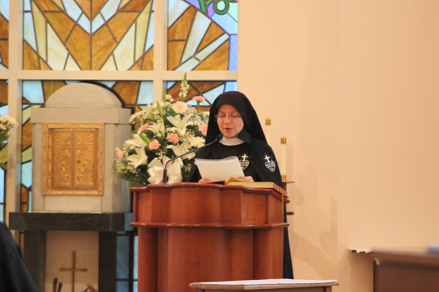  Sister Frances Marie leads the General Intercessions 