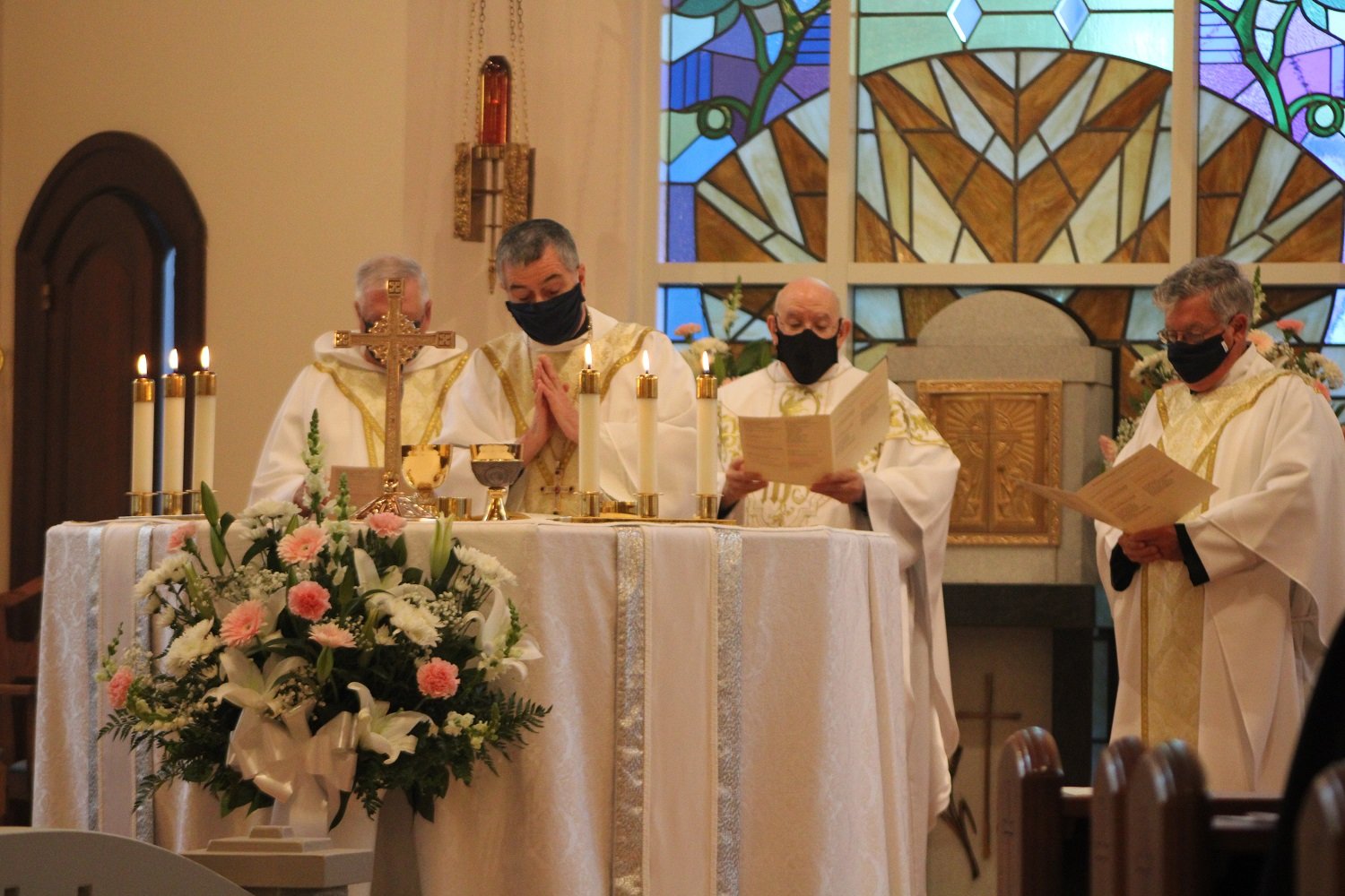  We were delighted to have Bishop Medley here to celebrate the Eucharist for Sr. Miriam Esther’s Profession! 