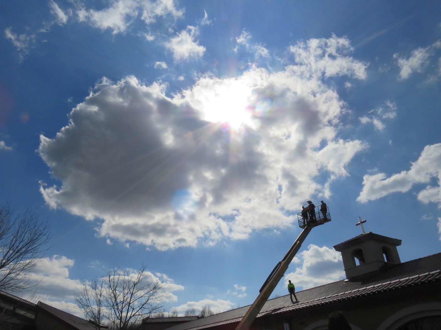 March 10 - A confirmation from Heaven ... as soon as the cross was blessed, the sun came out from behind a cloud!