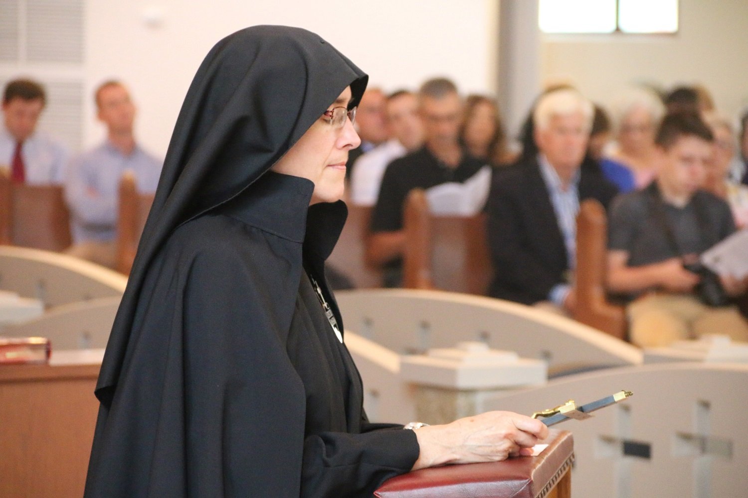  Mother John Mary renews her five Passionist vows   (photo credit: Elizabeth Wong Barnstead, Western KY Catholic)  