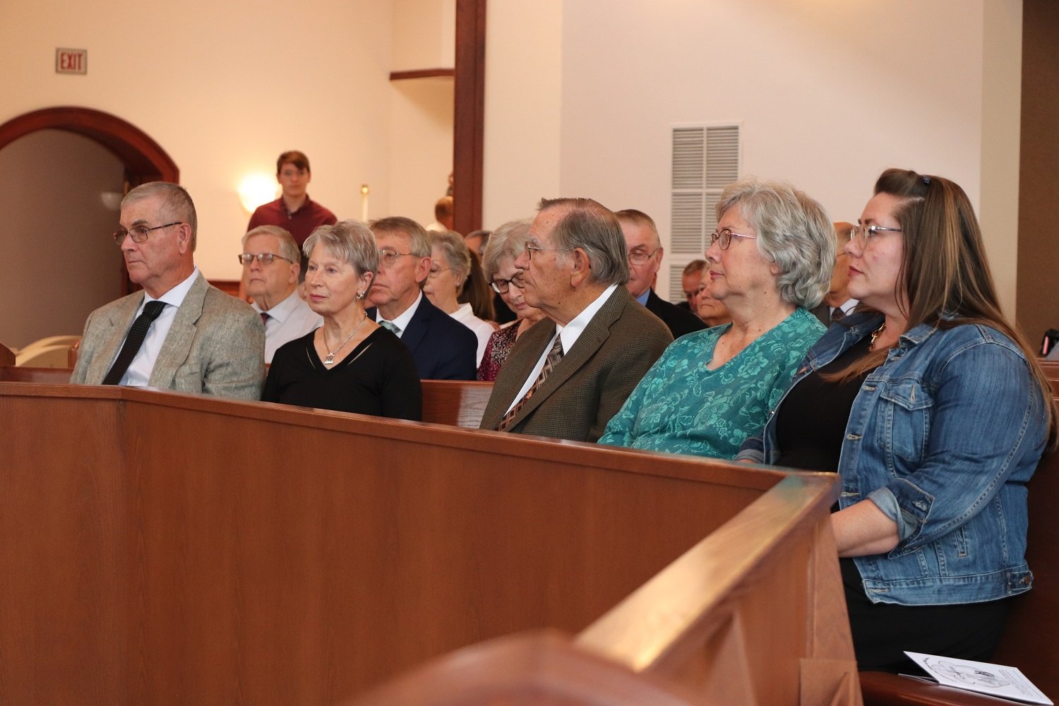  Some of Mother John Mary’s family. L-R: Devon (uncle and godfather), Janet (aunt and godmother), Bill (father), Bernadine (mother), Patricia (sister); Mother’s nephew Abe can also be seen in the background, wearing the red shirt 