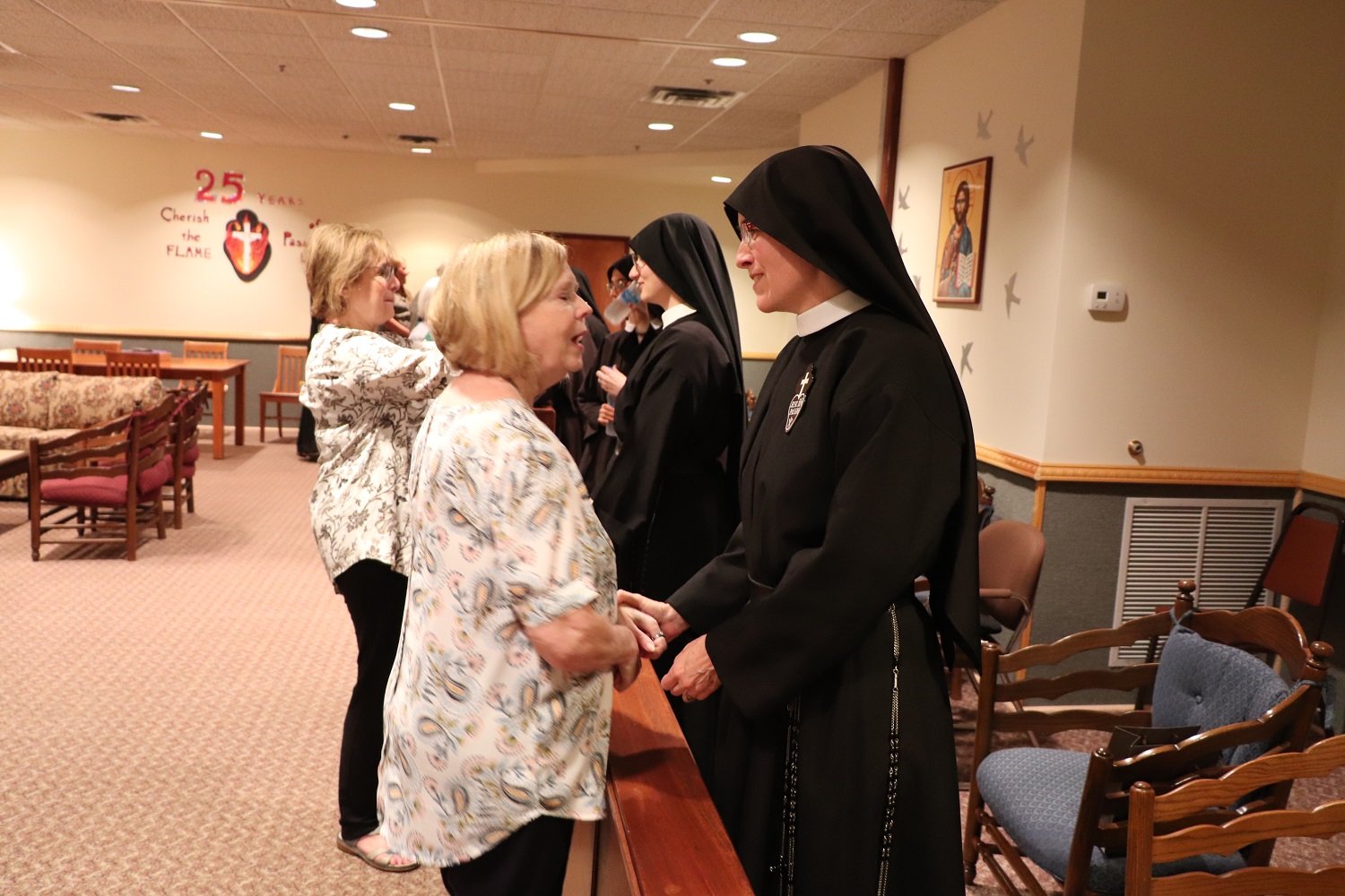  Greeting one of our Oblates 