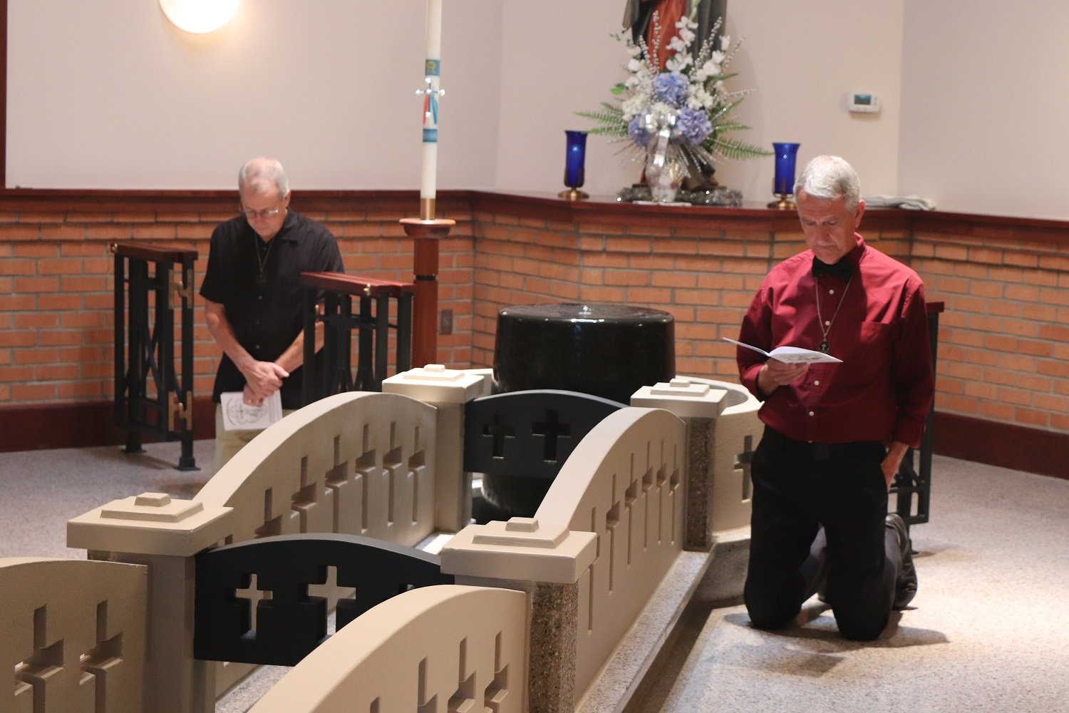  Dwayne and Mike, our faithful daily Mass servers and devoted Oblates, served as expert ushers for this occasion 