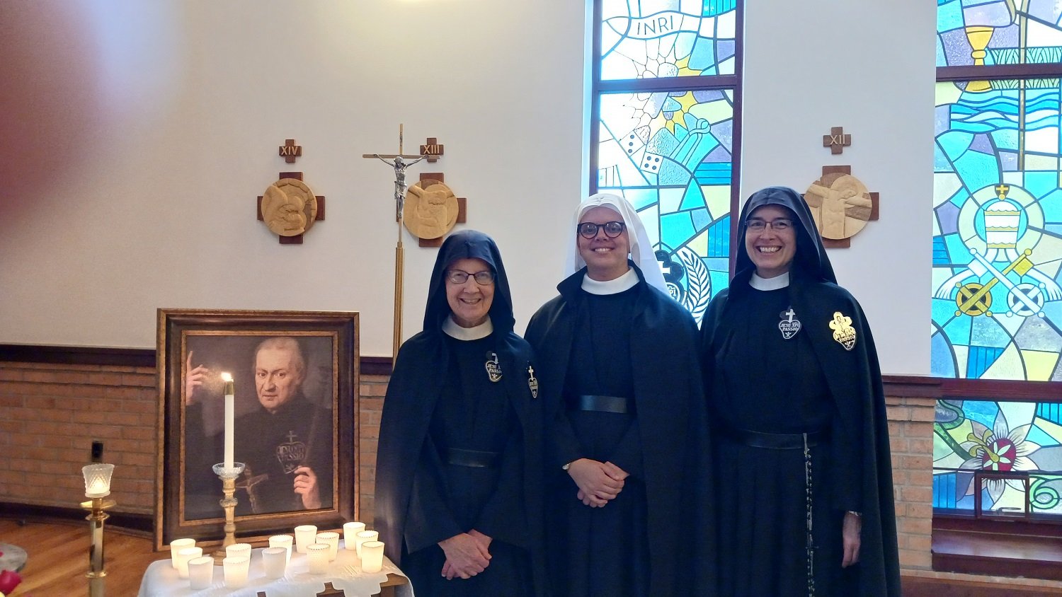  Sr. Bethany Marie with Sr. Mary Veronica (her Novice Directress), and Mother John Mary 