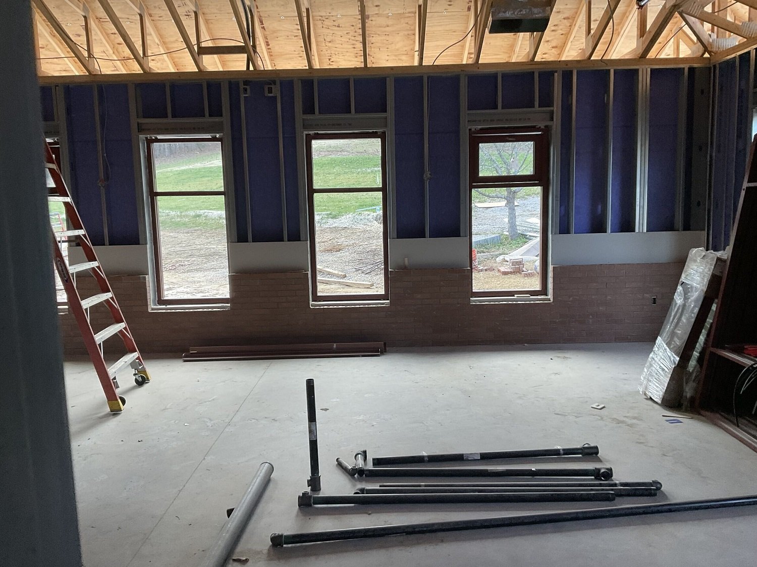  Brick wainscoting in the Chapter Room - modeled after our chapel’s interior design, to underscore the connection between the two rooms 