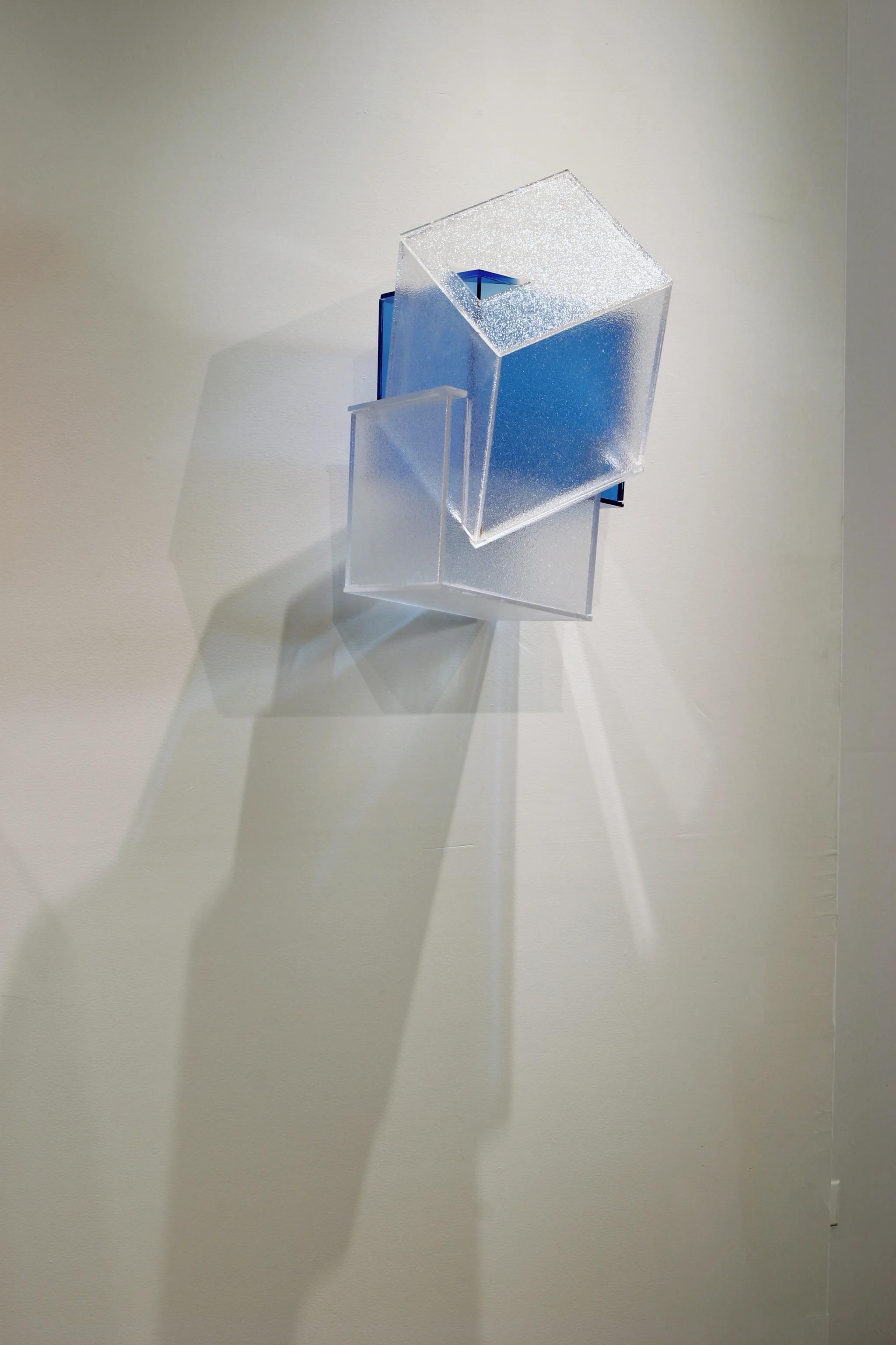 Internal Logic (blue) 2005 Plexiglas 17Hx9Wx9D inches / 43x23x23 cm
