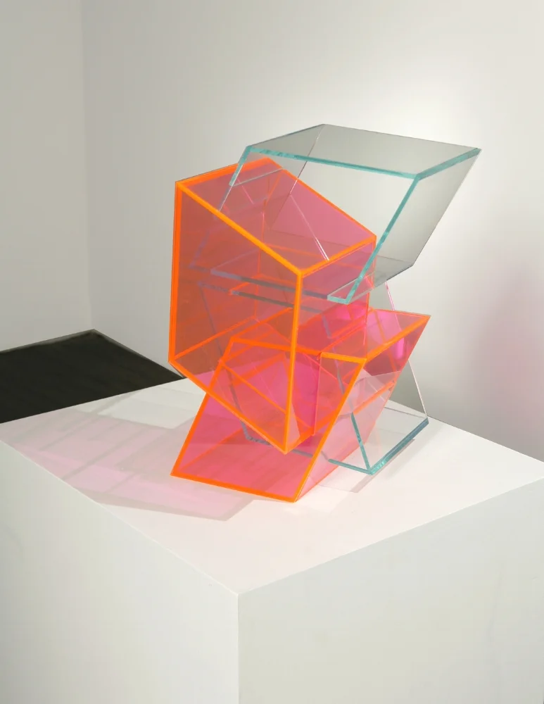 Mingled Stutter (pink) 2007 Plexiglas 17.5/2Hx12Wx13D inches / 44x31x33 cm