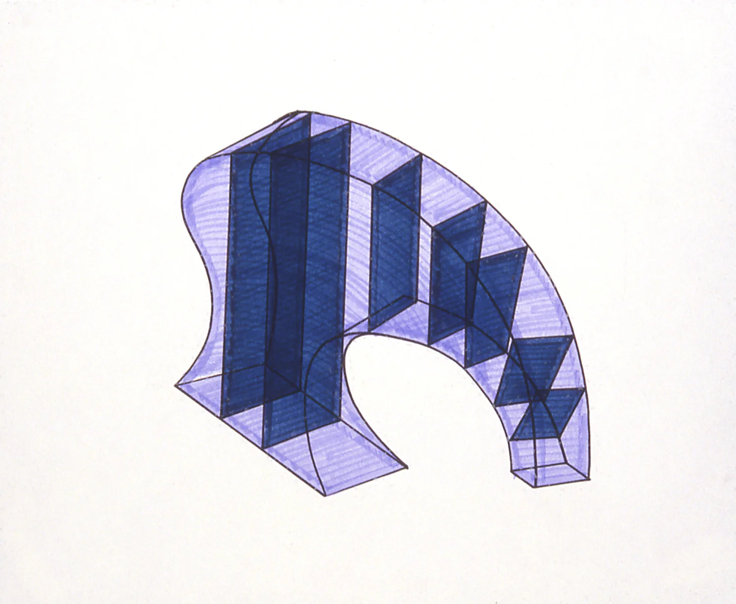 Mouth Up Close 2, 1999 Permanent marker on 100% rag paper 14x17 inches / 36x43 cm