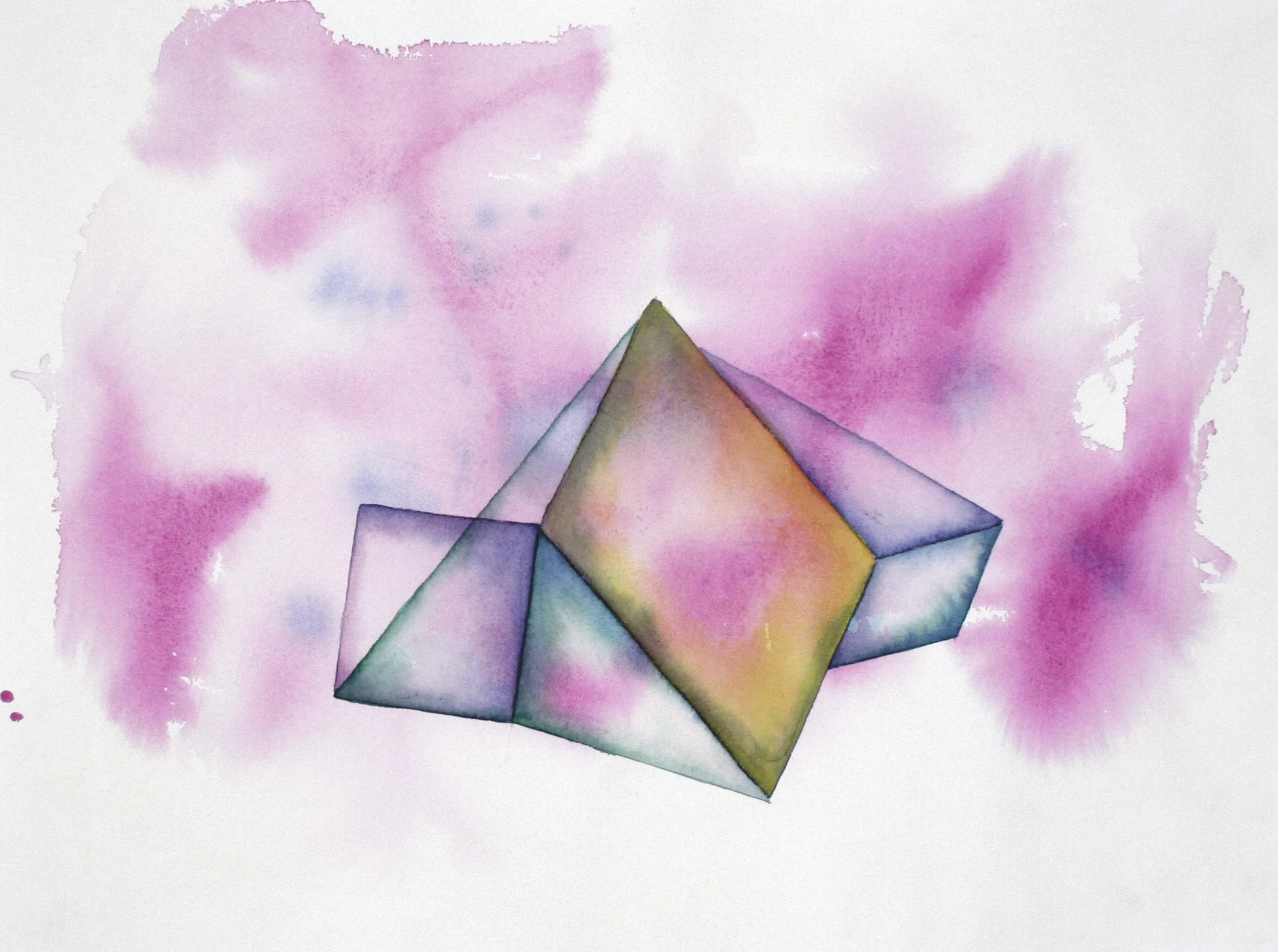 Folded 7 2015 Watercolor on 100% rag paper 10x14 inches / 25x36 cm