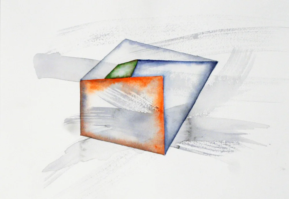 Folded 9 2015 watercolor on 100% rag paper10x14 inches / 25x36 cm
