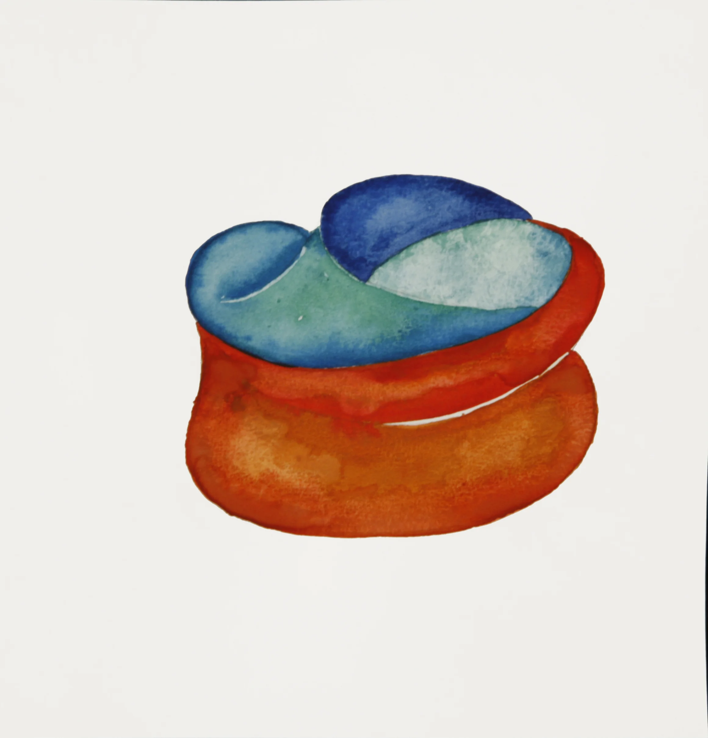 Pout 4 2005 watercolor on 100% rag paper 6.5 x 6.5 inches / 17x17 cm