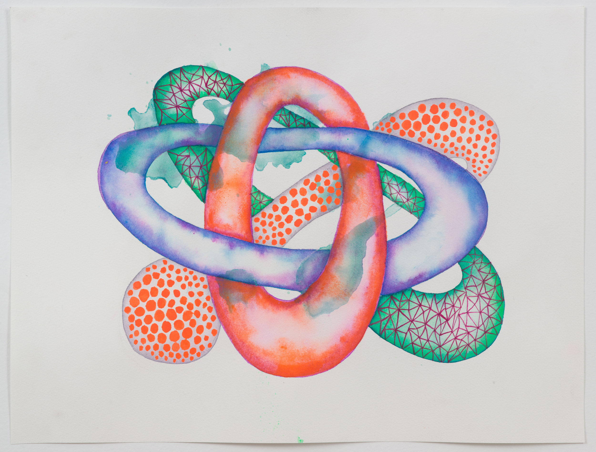 Fulgurant 2019 watercolor on paper 12x16 inches / 30x41 cm