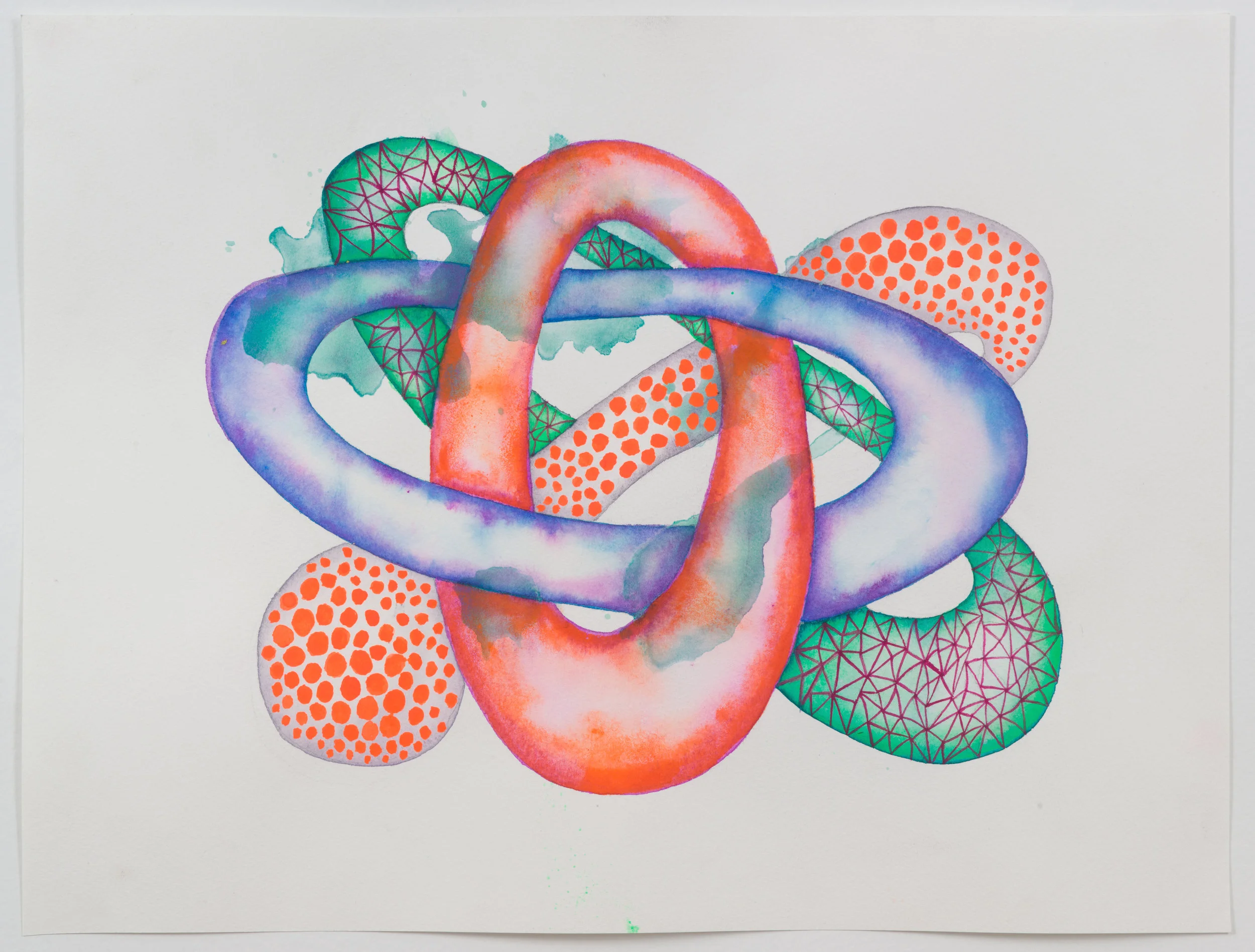 Fulgurant 2019 watercolor on paper 12x16 inches / 30x41 cm