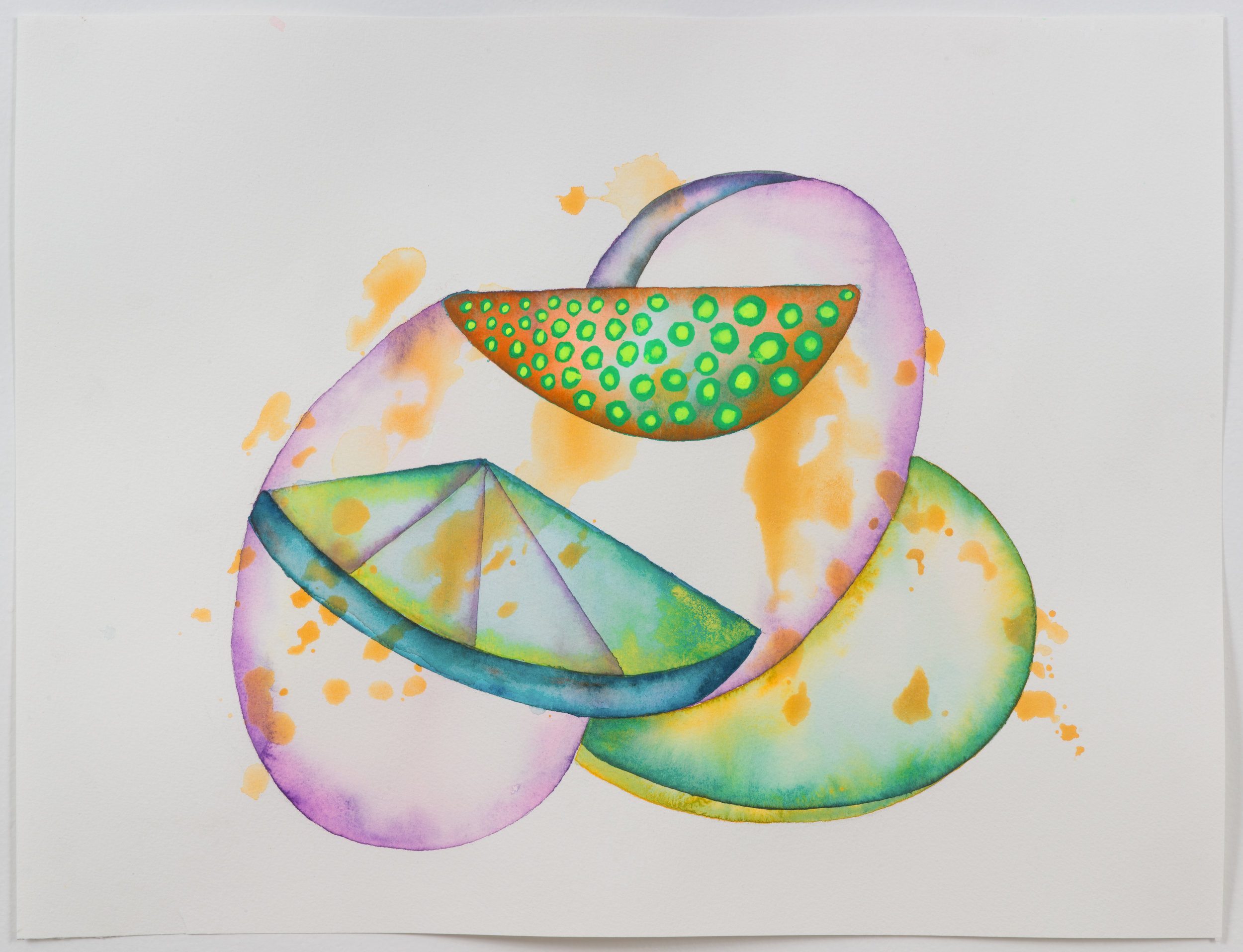 Share 2019 watercolor on paper 12x16 inches / 30x41 cm