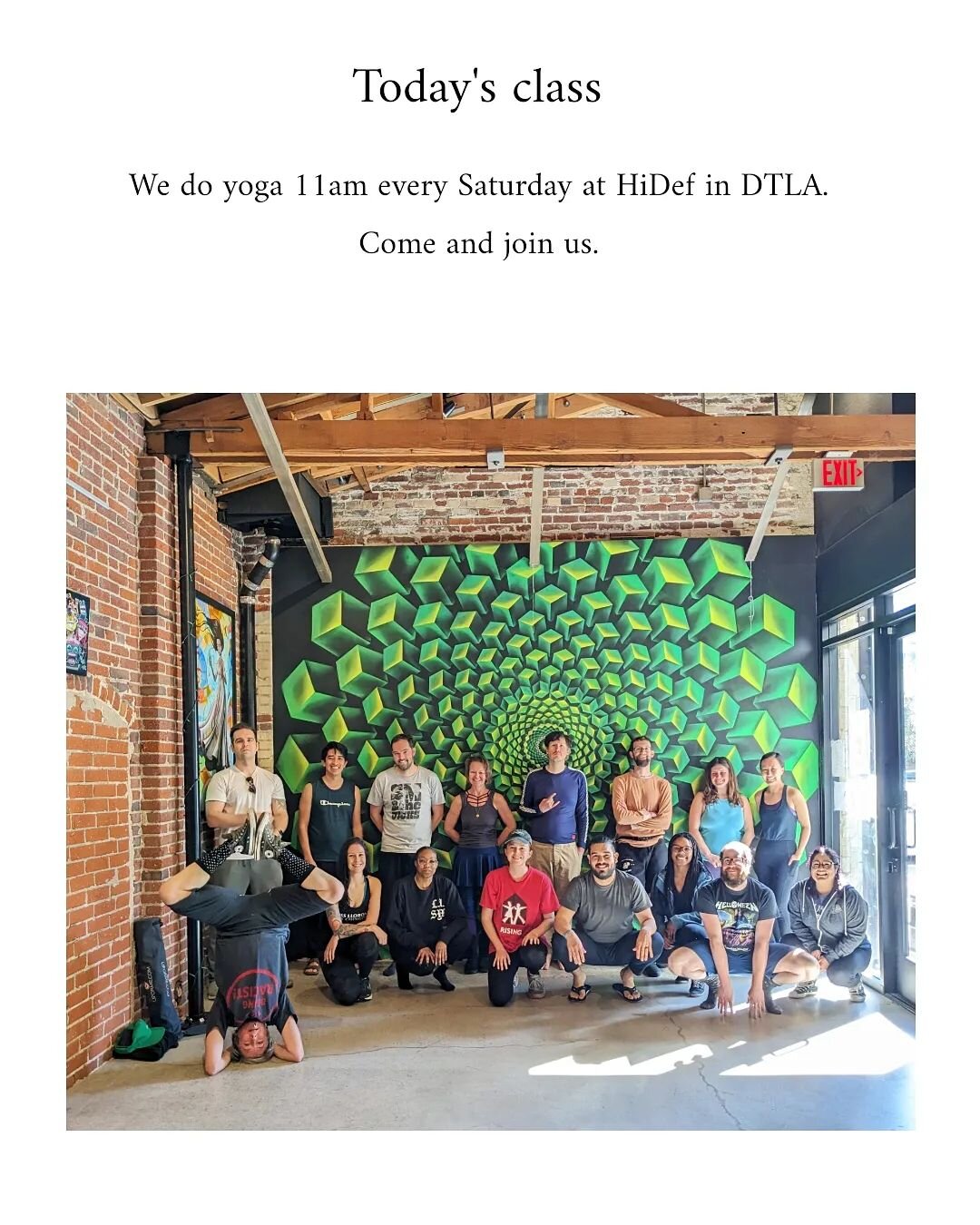 Do you like 🧘🏽&zwj;♂️ &amp; 🍺?

Today we added 🤘🏼.

Next Saturday is a classic vinyasa flow class. Come and join us.

11am Saturday at HiDef in DTLA.