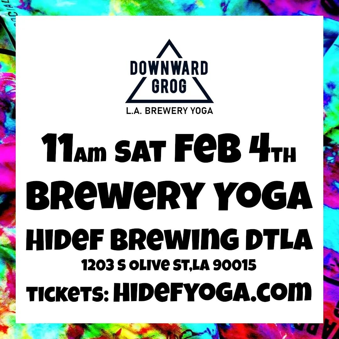 Brewery Yoga at HiDef Brewing
11am Saturday February 4th

Yoga every Saturday in the taproom in DTLA.

Two membership places are available at $30/month, $75/3 months, $225/the rest of 2023.

Drop me a DM or email or comment if you're interested and w