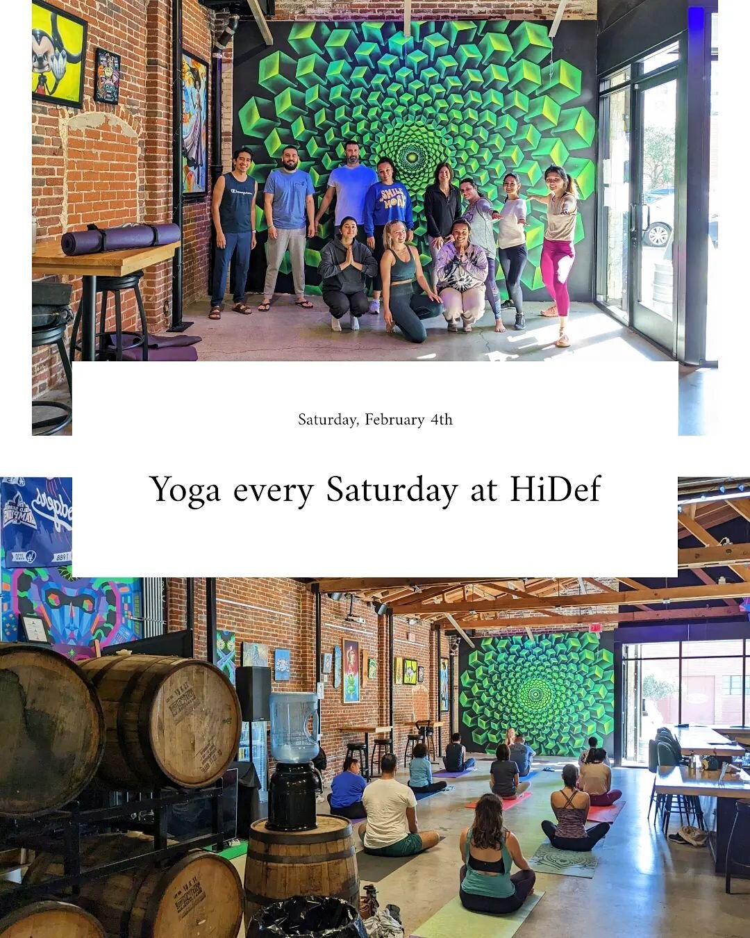 We are grateful for all who made time for themselves today. It was a very fun class. Join us next week and every week for more yoga in the taproom.