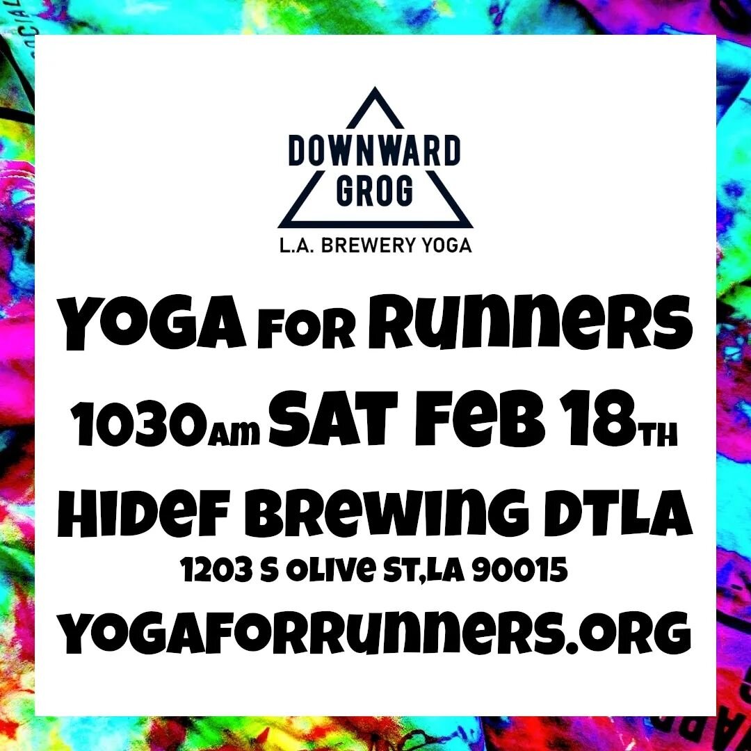 This Saturday is YOGA FOR RUNNERS.

I'm very much looking forward to leading this class. A little run (I'll explain why on Saturday), a little yoga (not just a standard 60min vinyasa - I'll explain why on Saturday) and then a beer (I'll ... you get t