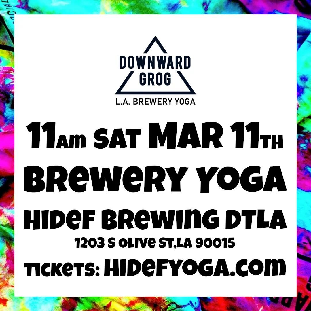 Yoga at 11am on Saturdays at HiDef Brewing in DTLA

This Saturday is a classic vinyasa flow with @sohumpuravida 

Next Saturday is Yoga For Runners with @runningsucks101 

The day before the LA Marathon? Why not!