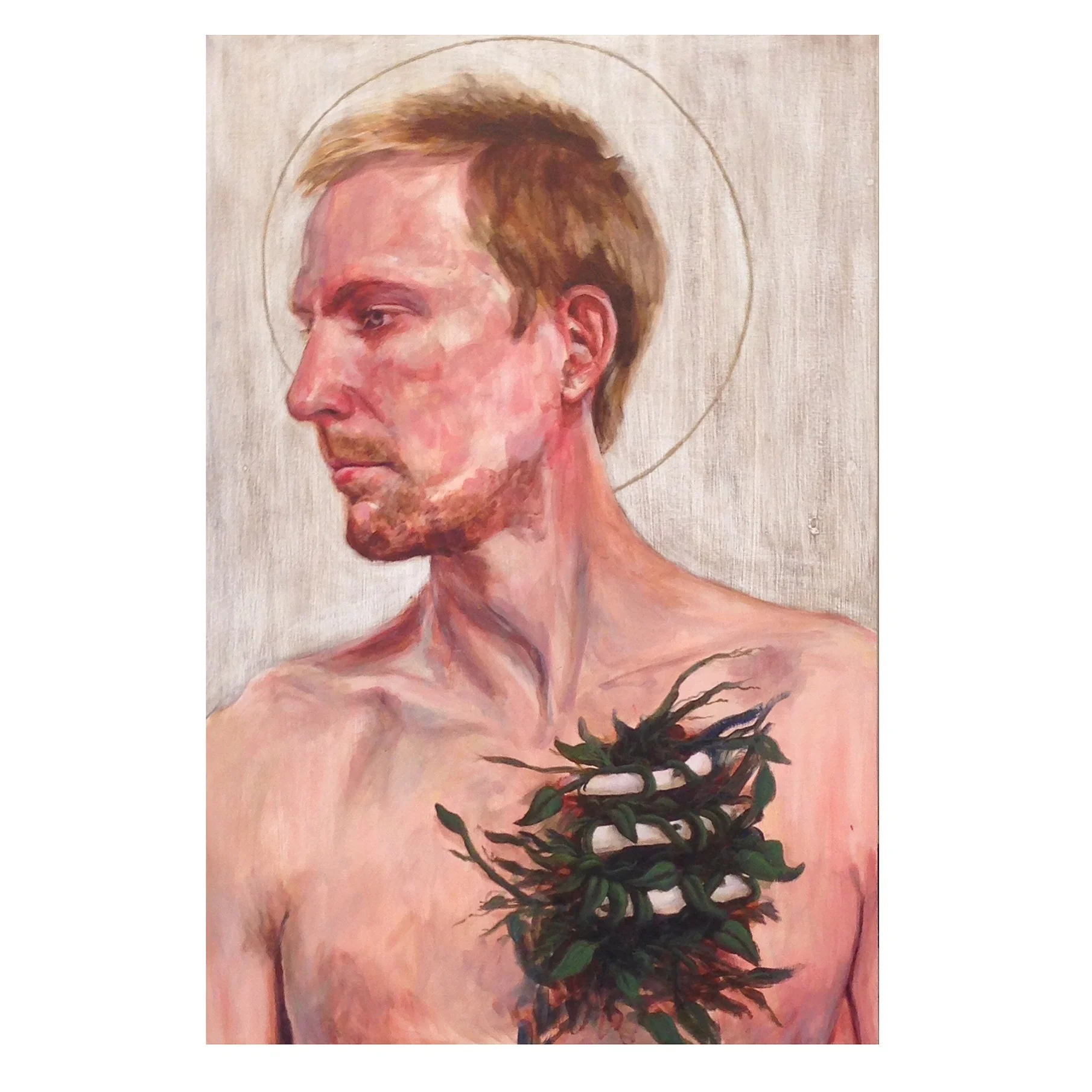  Nature of Sin  acrylic paint and gold leaf  SOLD 