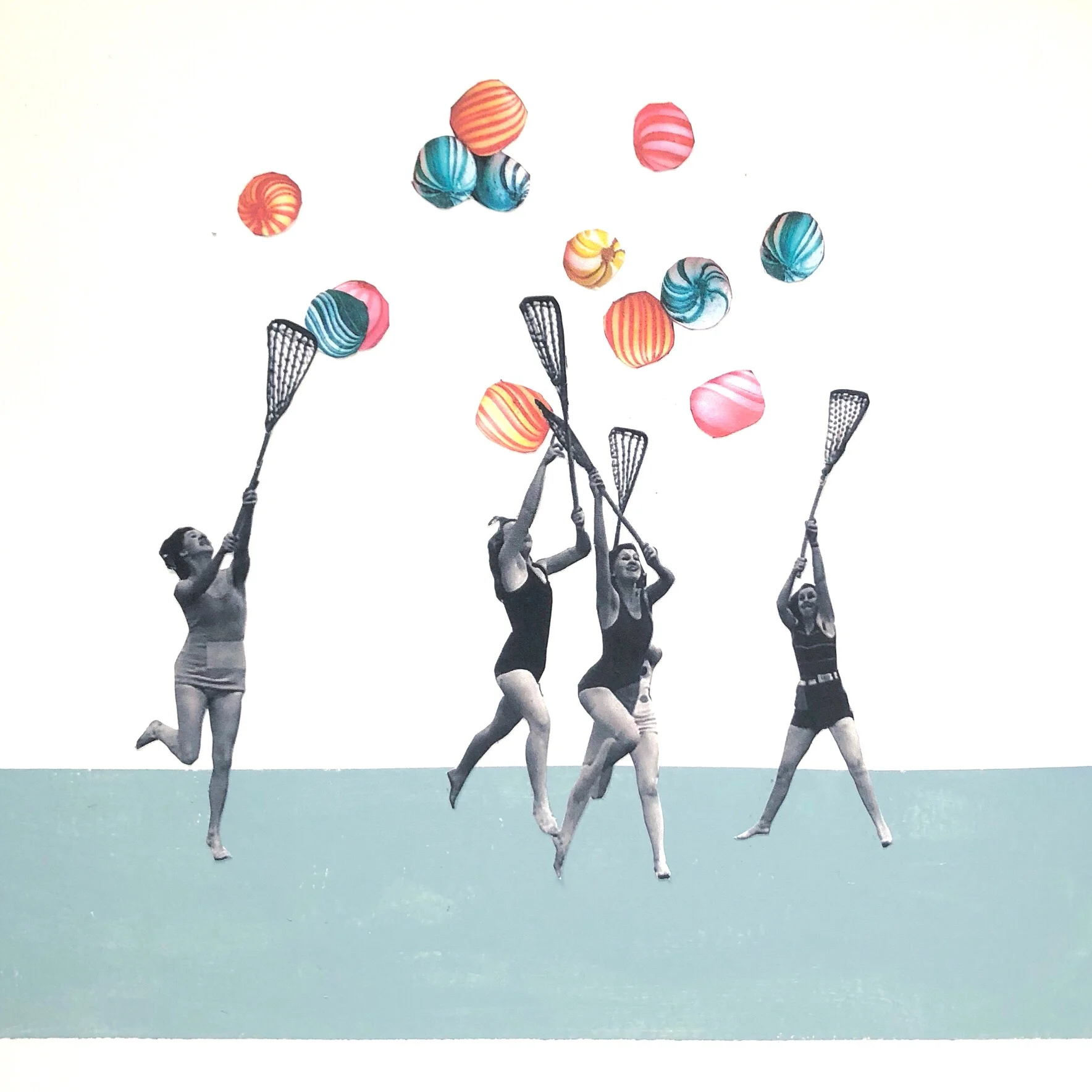  “Mildred and her friends just Candy Wrangled for fun”  2018  Candy Wrangler series  Mixed Media  SOLD 