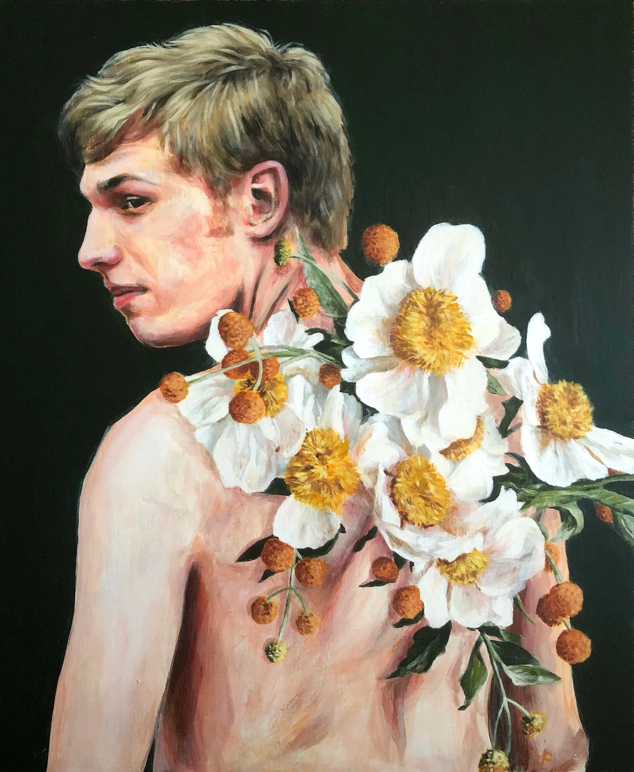  “The Burden of Joy”  2018  acrylic on panel  NFS 