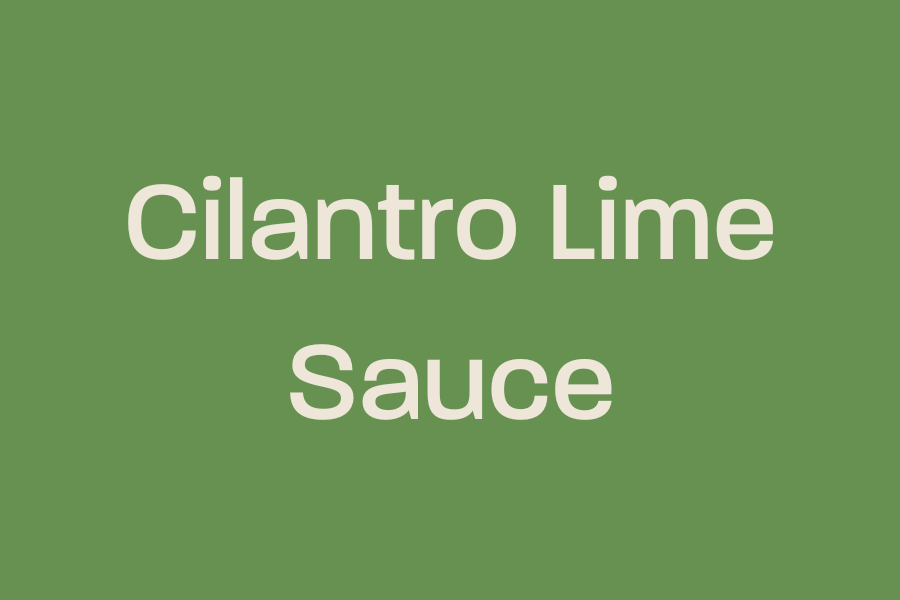 Cilantro Lime Sauce