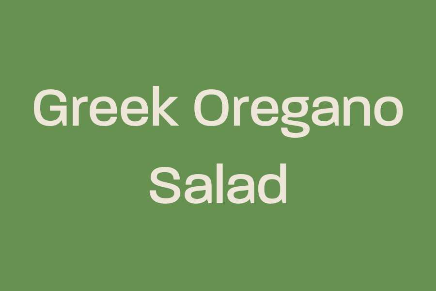 Greek Oregano Salad