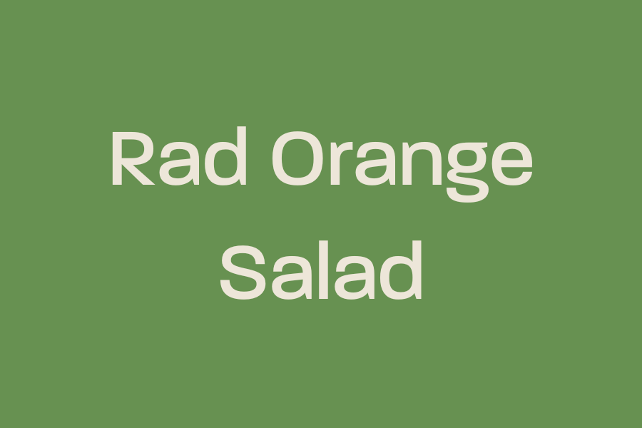 Rad Orange Salad