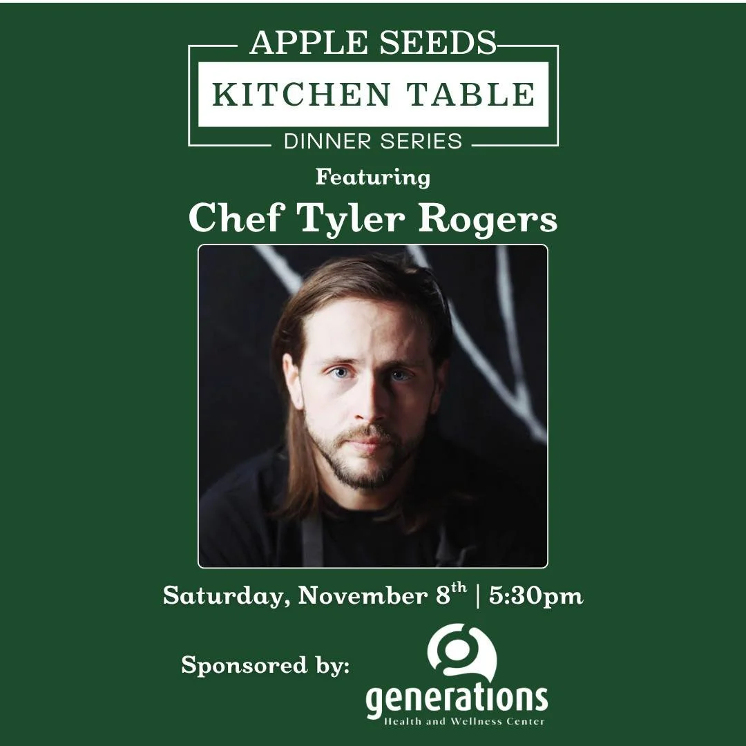 🍂 Join us Saturday, Nov. 8 at 6:30pm for a cozy, Kitchen Table Dinner featuring acclaimed @@tylerscottrogers and sponsored by our friends at @generationshwc!
Gather around a shared table and savor a multi-course fall-inspired meal crafted by a chef