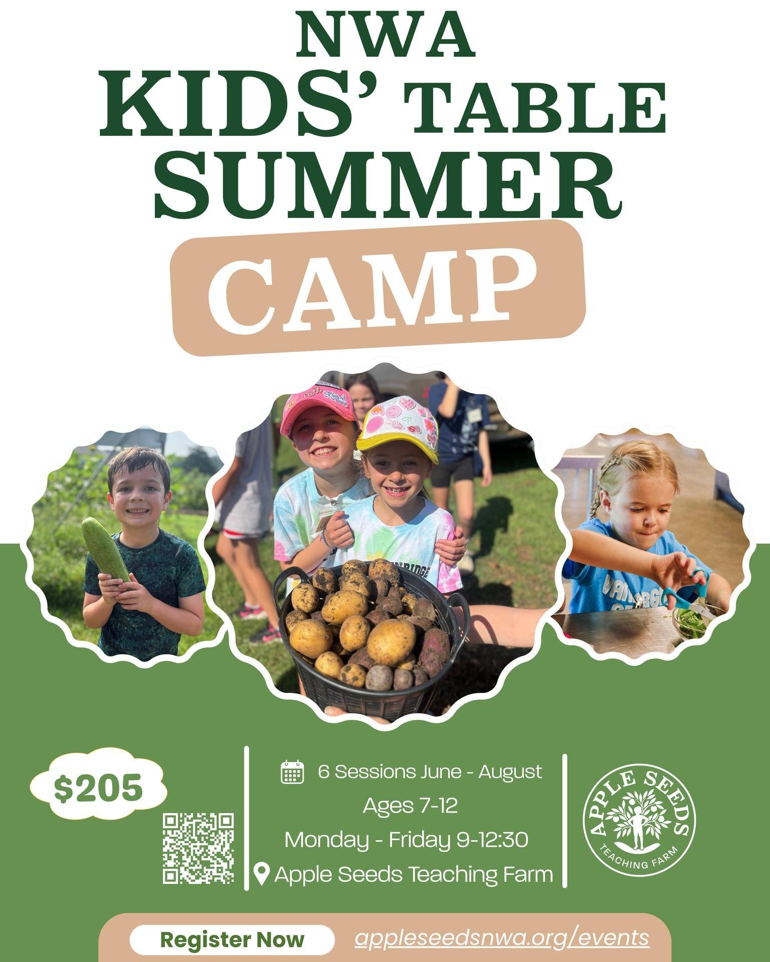 Still looking for great summer experiences for your kiddos? Apple Seeds has you covered! 🎉

There&rsquo;s still space available in our Kids Table Summer Camp! Give your child the chance to explore the farm, harvest fresh ingredients, and cook delici