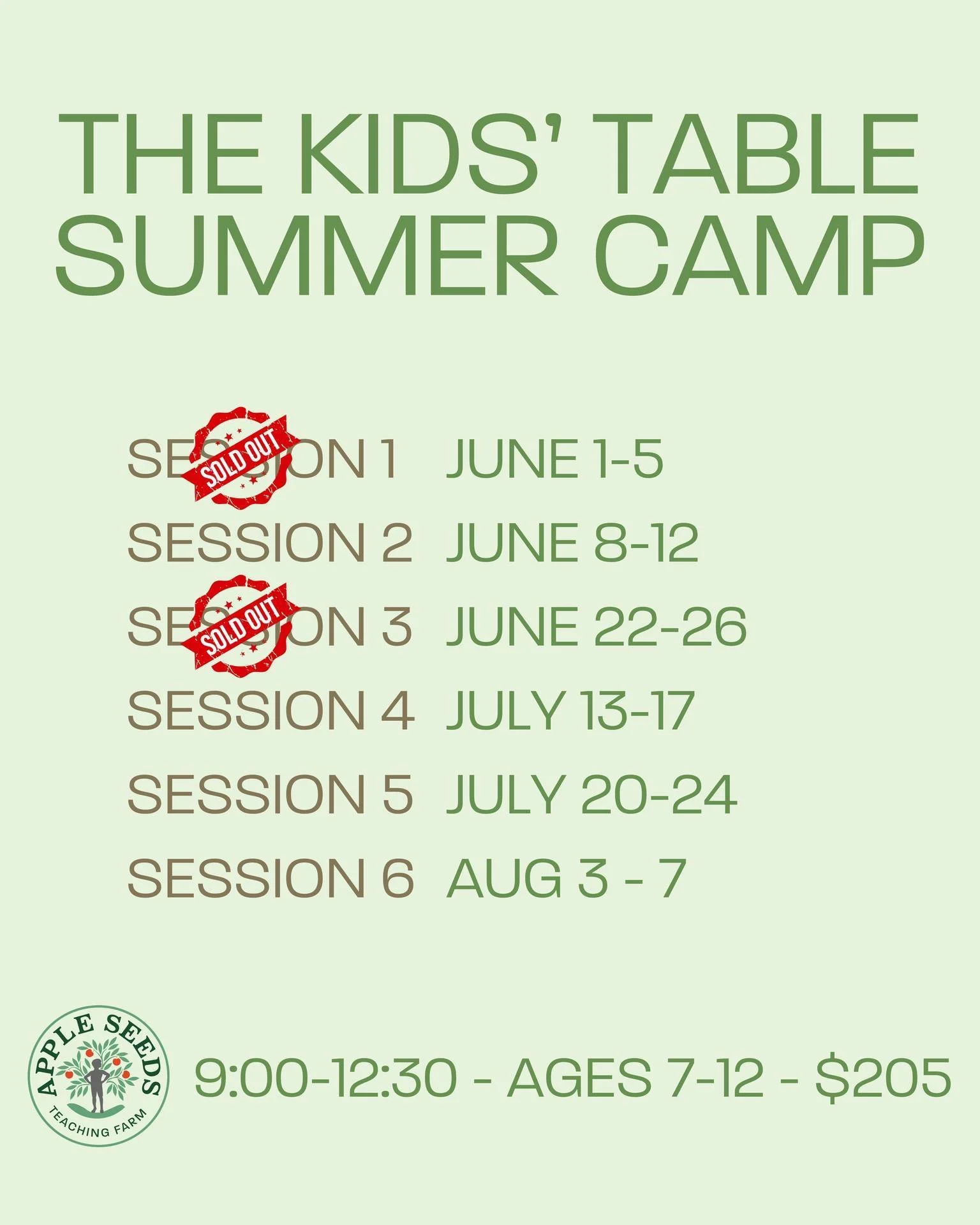 🌞 Looking for an unforgettable summer adventure for your kids? Apple Seeds is the place to be! 🌱🍅

A few spots are still available in many of our weekly Kids Table Summer Camp sessions, where kids get to explore the farm, harvest fresh produce, an