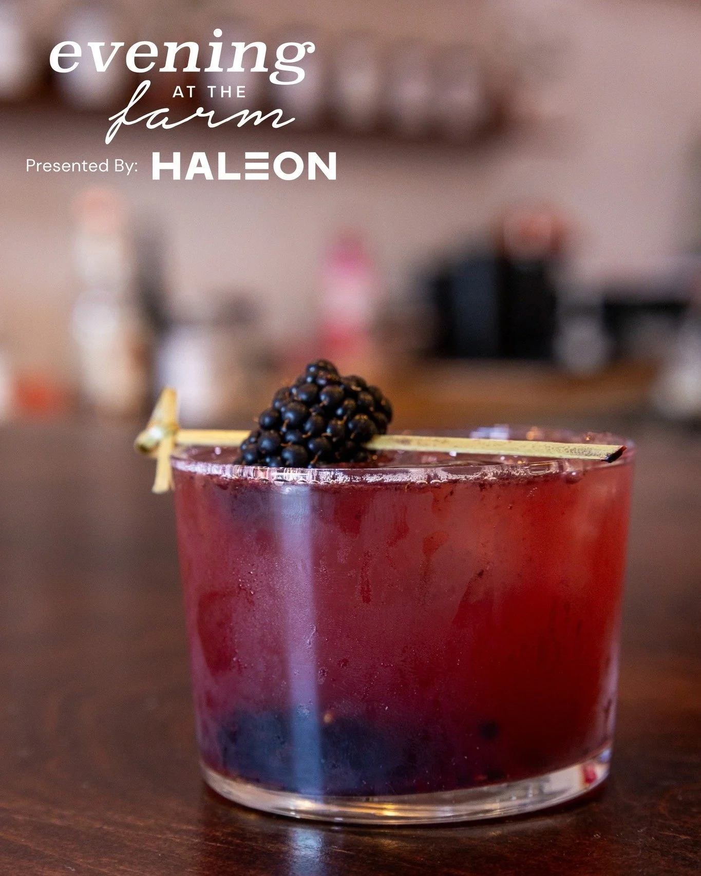 🫐 Enjoy a bright, bubbly welcome to this year&rsquo;s Evening at the Farm with a Blackberry Spritz, courtesy of @pinkhousehtx! ✨🌿

This year's welcome cocktail blends gin, muddled blackberry, pH Blackberry Sage Syrup, elderflower liqueur, sparkling