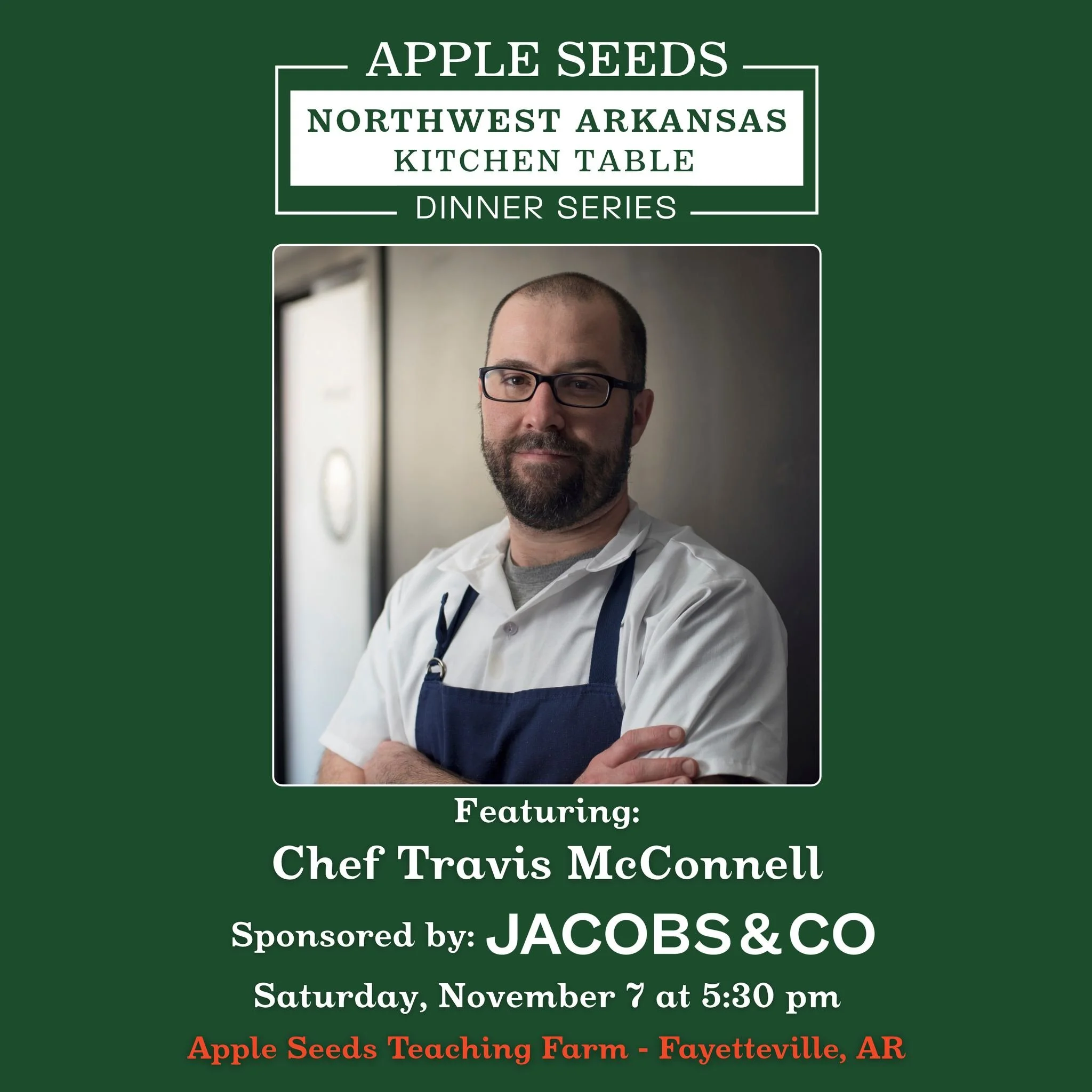🍂 The Kitchen Table Dinner is back this November!

We&rsquo;re thrilled to welcome back Chef Travis McConnell for an evening celebrating whole-animal cooking, seasonal flavors, and a true farm-to-table philosophy, and is sponsored by @jacobsdesign_c