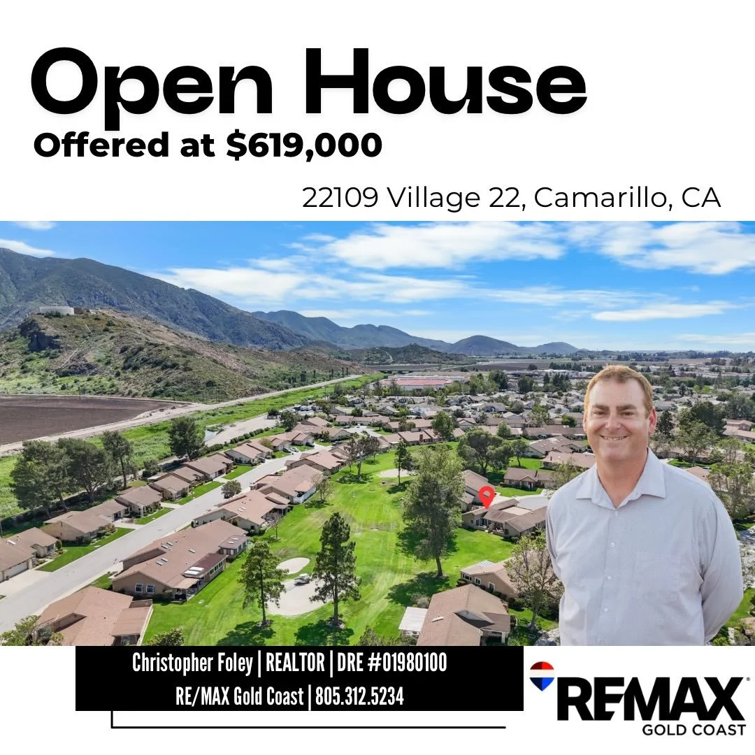 🏡 Open House Saturday, June 13 from 1-3pm. Come stop by and check out this gorgeous 2 bedroom, 2 bathroom, with an incredible location at Leisure Village! 🏡

📍 - 22109 Village 22, Camarillo, CA
🛏️ - 2 Bedrooms
🛁 - 2 Bathrooms
📐 - 1,123sqft
💰 -