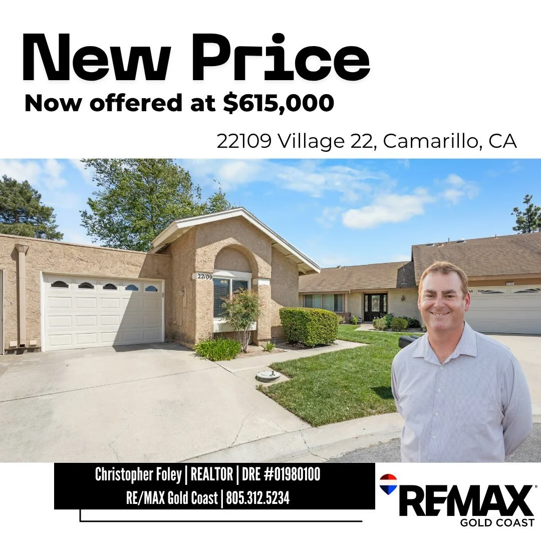 🏡Now offered at $615,000

📍 - 22109 Village 22, Camarillo, CA
🛏️ - 2 Bedrooms
🛁 - 2 Bathrooms
📐 - 1,123sqft
💰 - $639,000

Welcome to resort-style living in the highly sought-after 55+ community of Leisure Village in Camarillo, CA. This beautifu