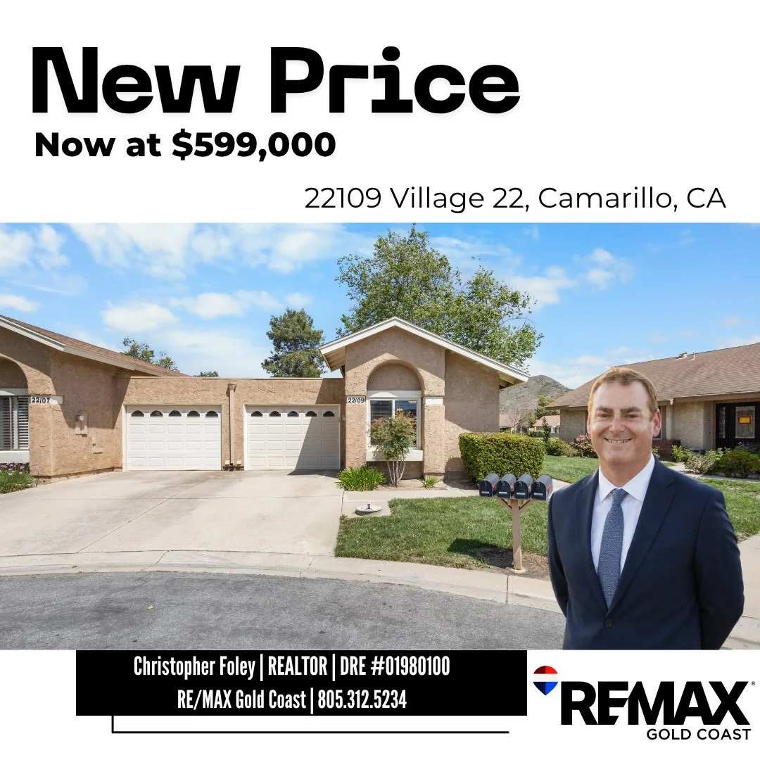 🏡Now offered at $599,000🏡

📍 - 22109 Village 22, Camarillo, CA
🛏️ - 2 Bedrooms
🛁 - 2 Bathrooms
📐 - 1,123sqft
💰 - $599,000

Welcome to resort-style living in the highly sought-after 55+ community of Leisure Village in Camarillo, CA. This beauti