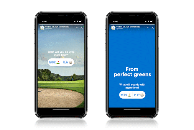 Social stories with polls and in-feed videos