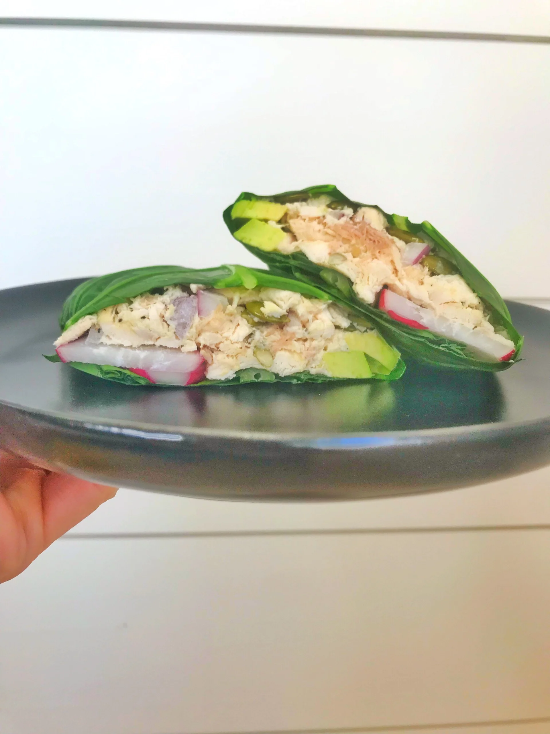 Whole30 Chicken Salad & Collard Green Wrap