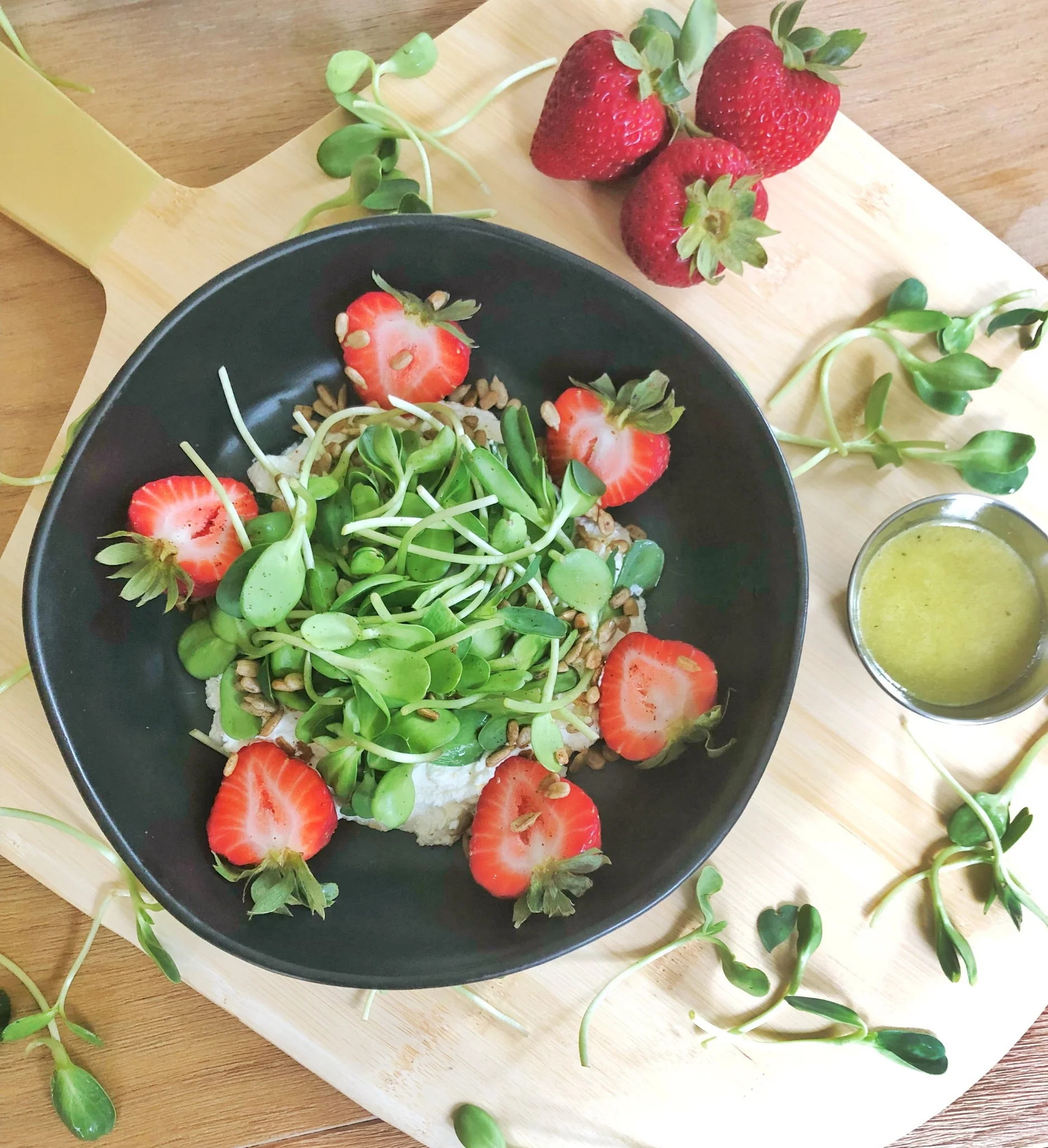Crunchy Callie's Strawberry + Sprout Salad.jpg-salad+clean+eating+whole+food+stawberry+sprouts-summer